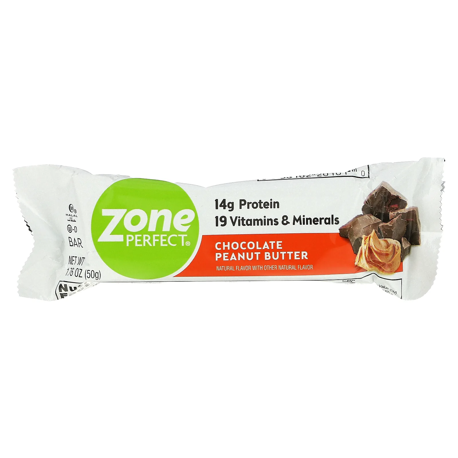 ZonePerfect, Nutrition Bar, шоколад и арахисовая паста, 12 батончиков, 50 г (1,76 унции)