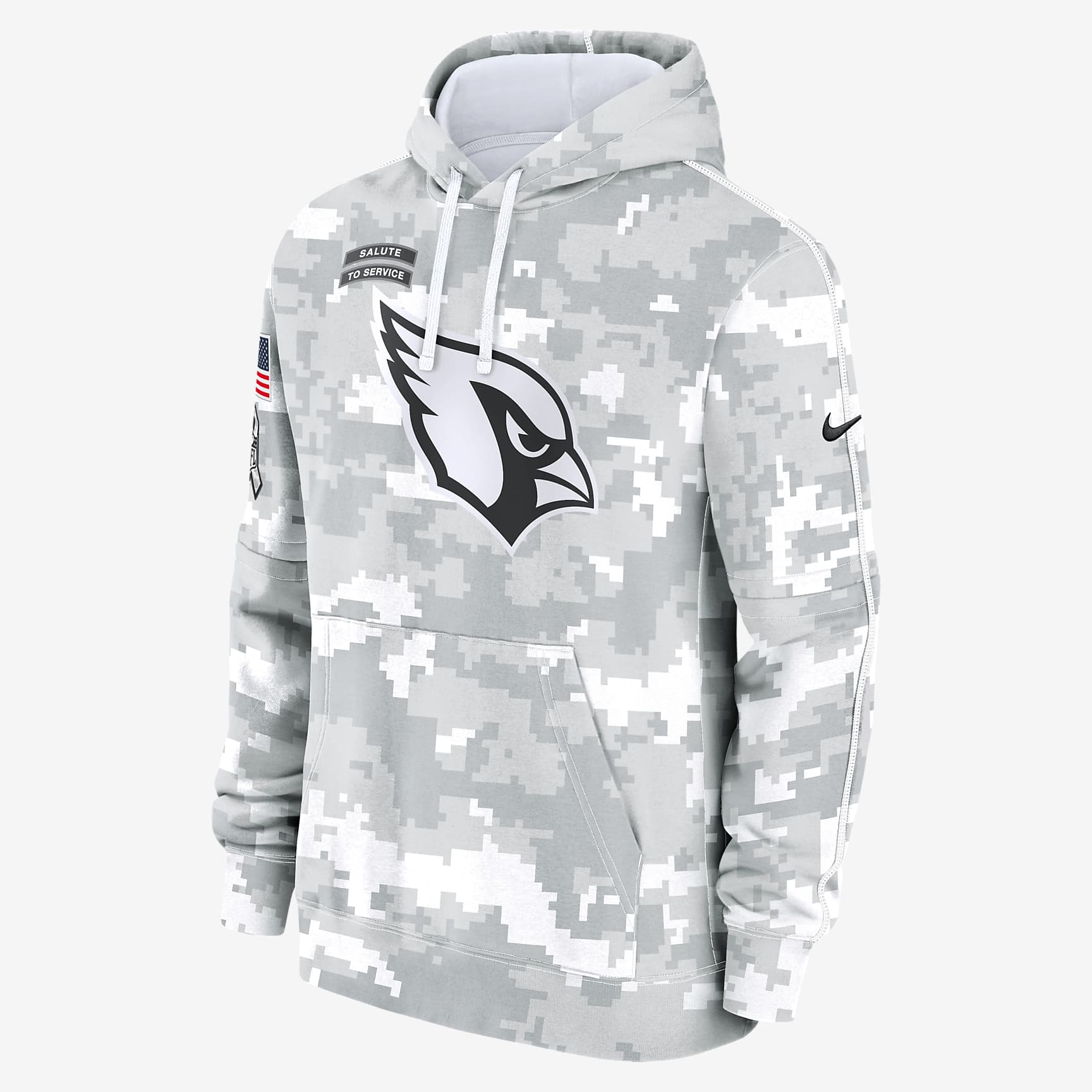 Arizona Cardinals Salute to Service Primary Edge Club Men's Nike NFL Pullover Hoodie