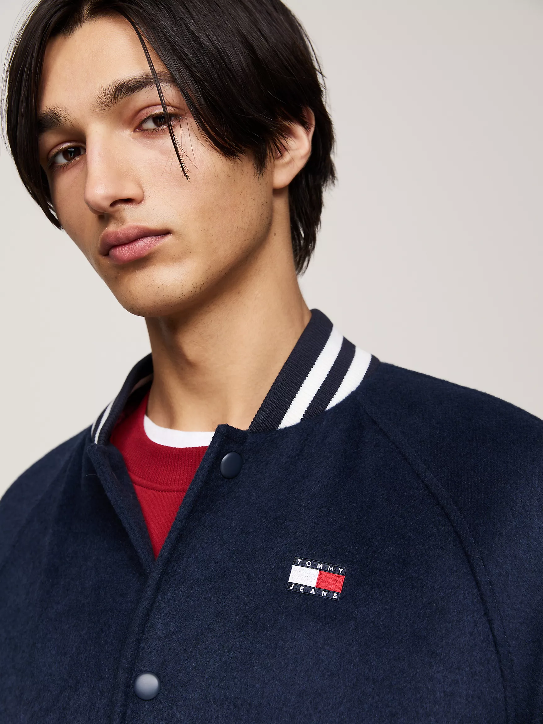 Мужская куртка Tommy Hilfiger, Бомбер из шерстяной смеси