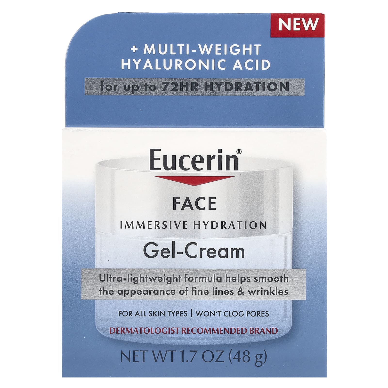 Eucerin, Иммерсивный увлажняющий гель-крем для лица, 48 г (1,7 унции)