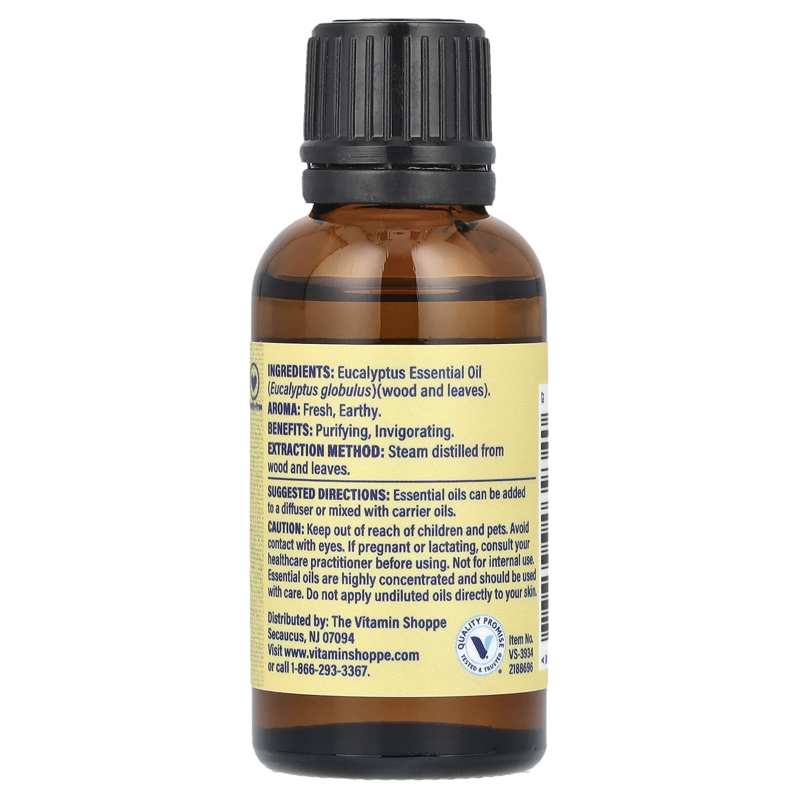 The Vitamin Shoppe, 100% чистое эфирное масло, эвкалипт, 30 мл (1 жидк. унц.)