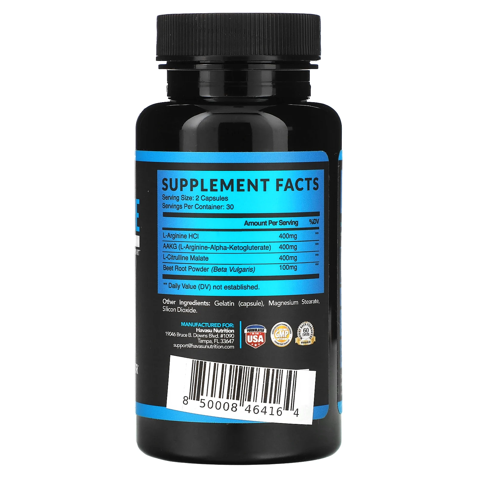 Havasu Nutrition, L-аргинин, повышенная сила действия, 60 капсул