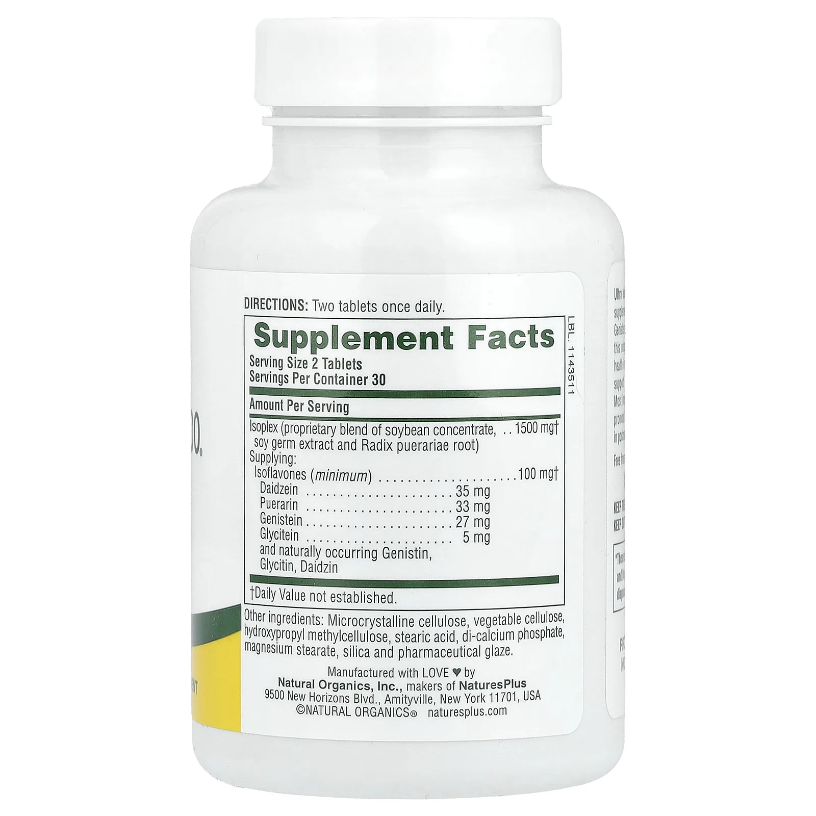 NaturesPlus, Ultra Isoflavone 100, 60 вегетарианских таблеток