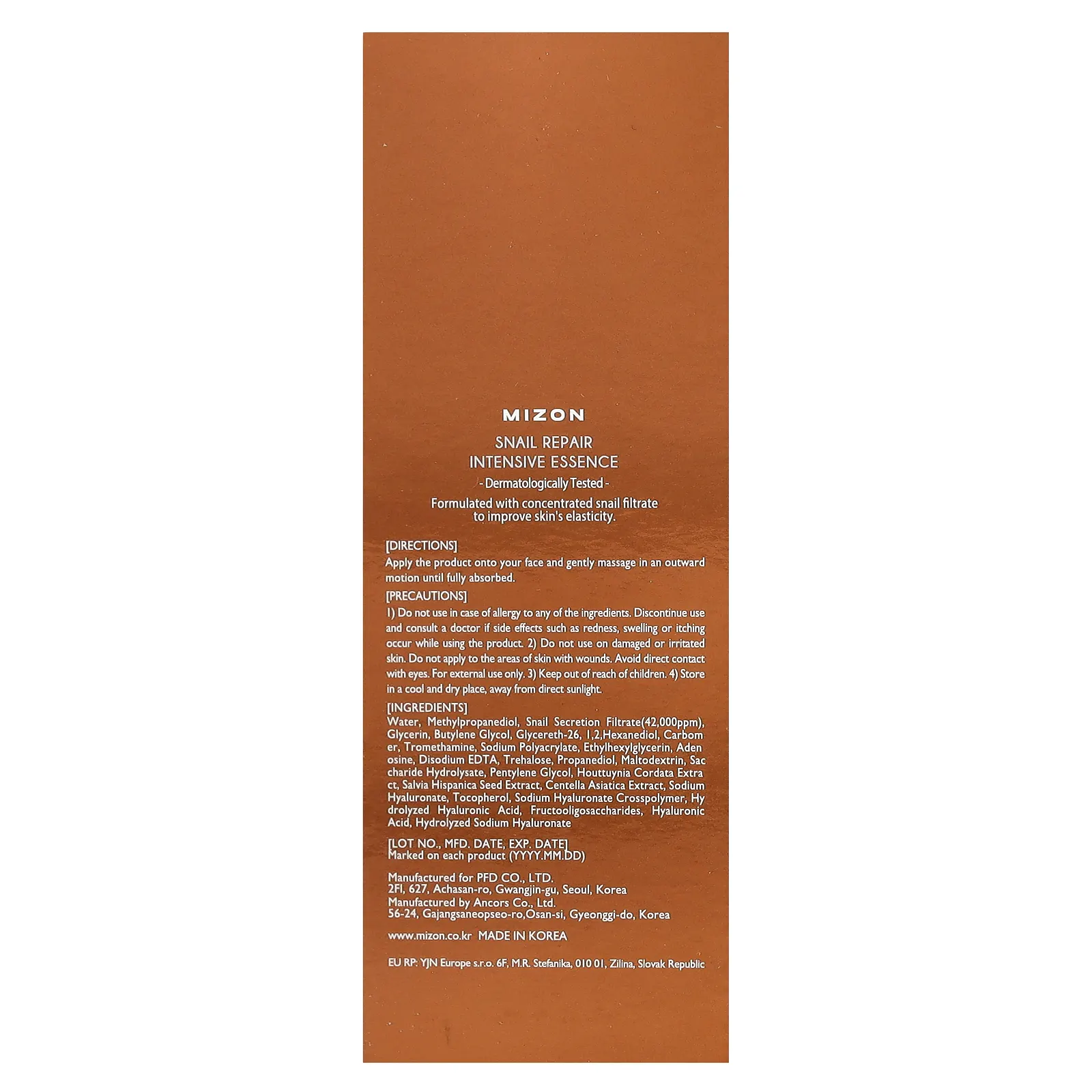 Mizon, Snail Repair Intensive Essence, восстанавливающая эссенция, 100 мл (3,38 жидк. Унции)