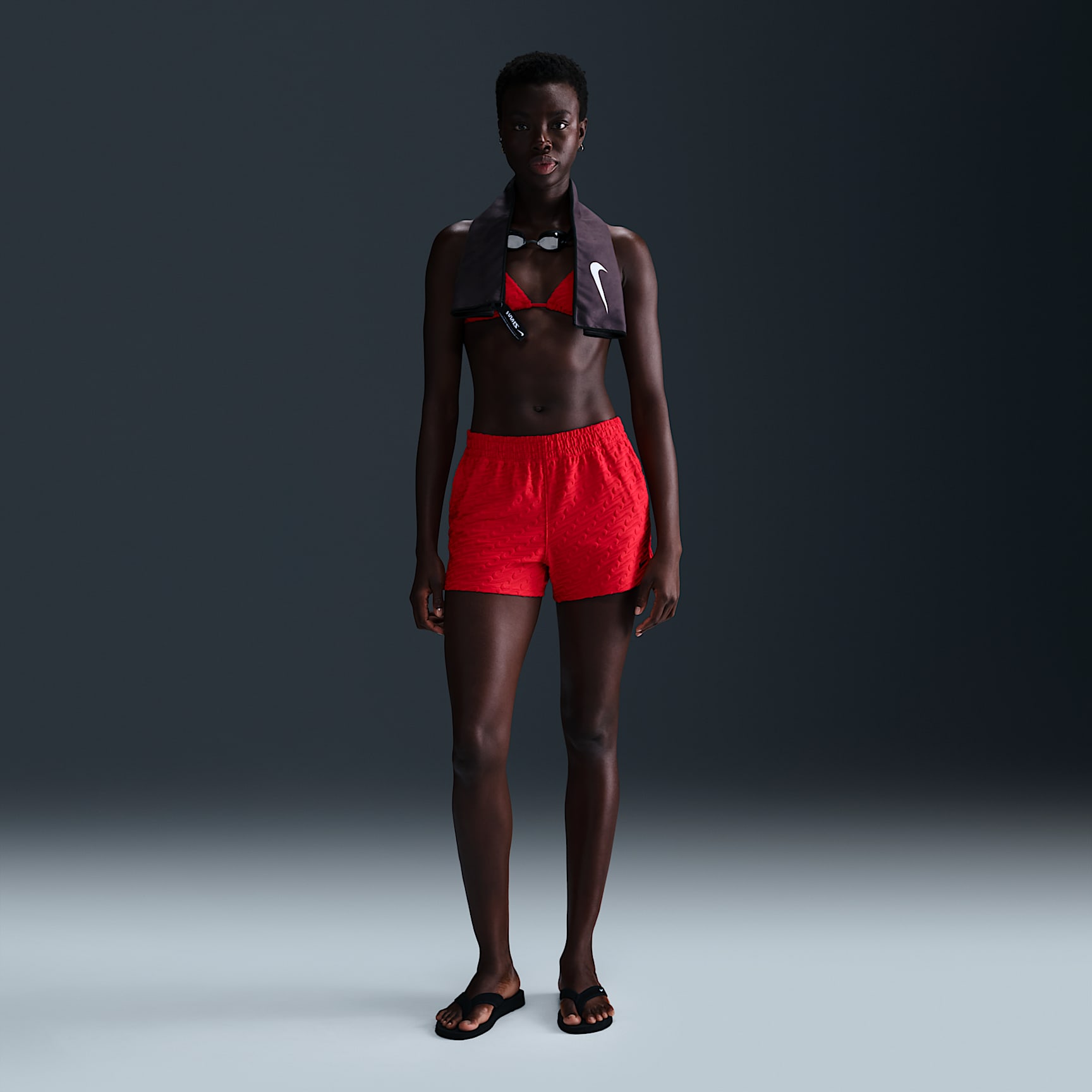 Nike Swim Swoosh Link Women's Terry Cover-Up Shorts