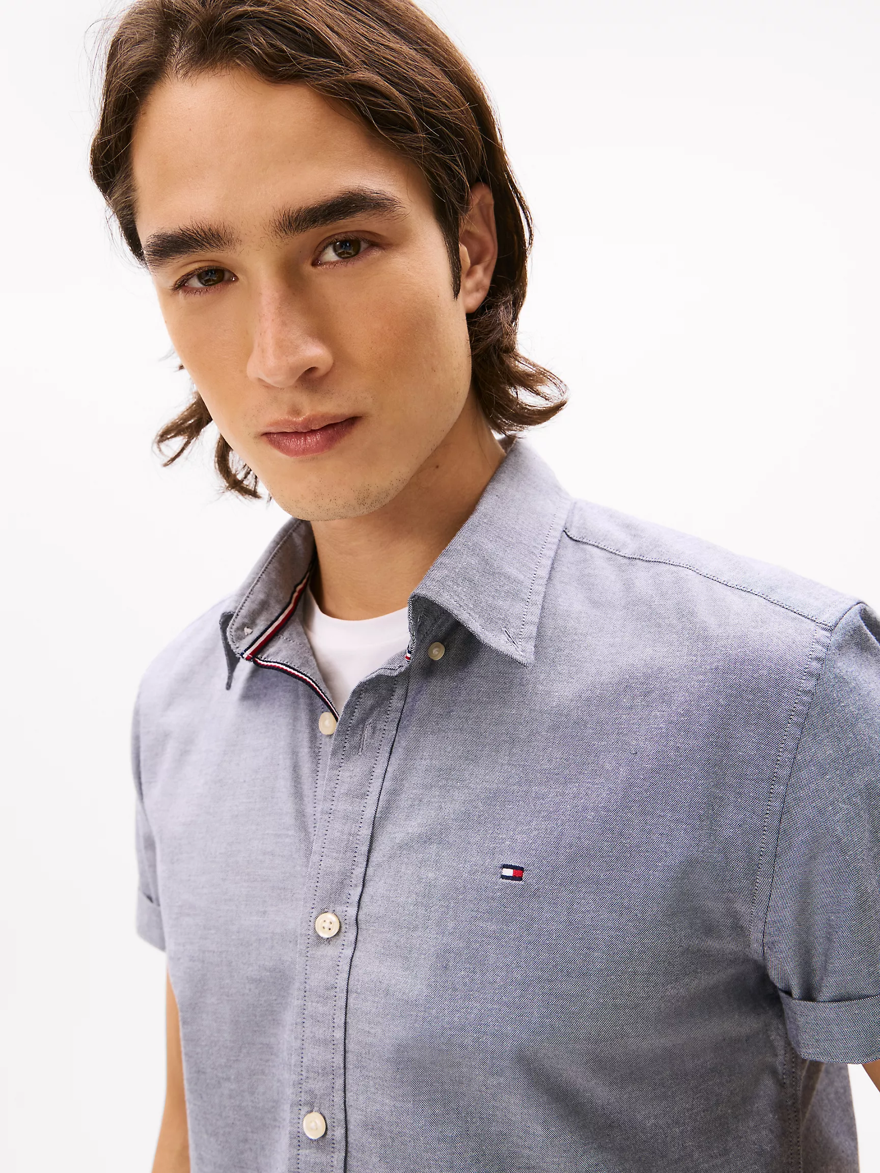 Мужская рубашка Tommy Hilfiger, Эластичная рубашка из оксфорда стандартного кроя