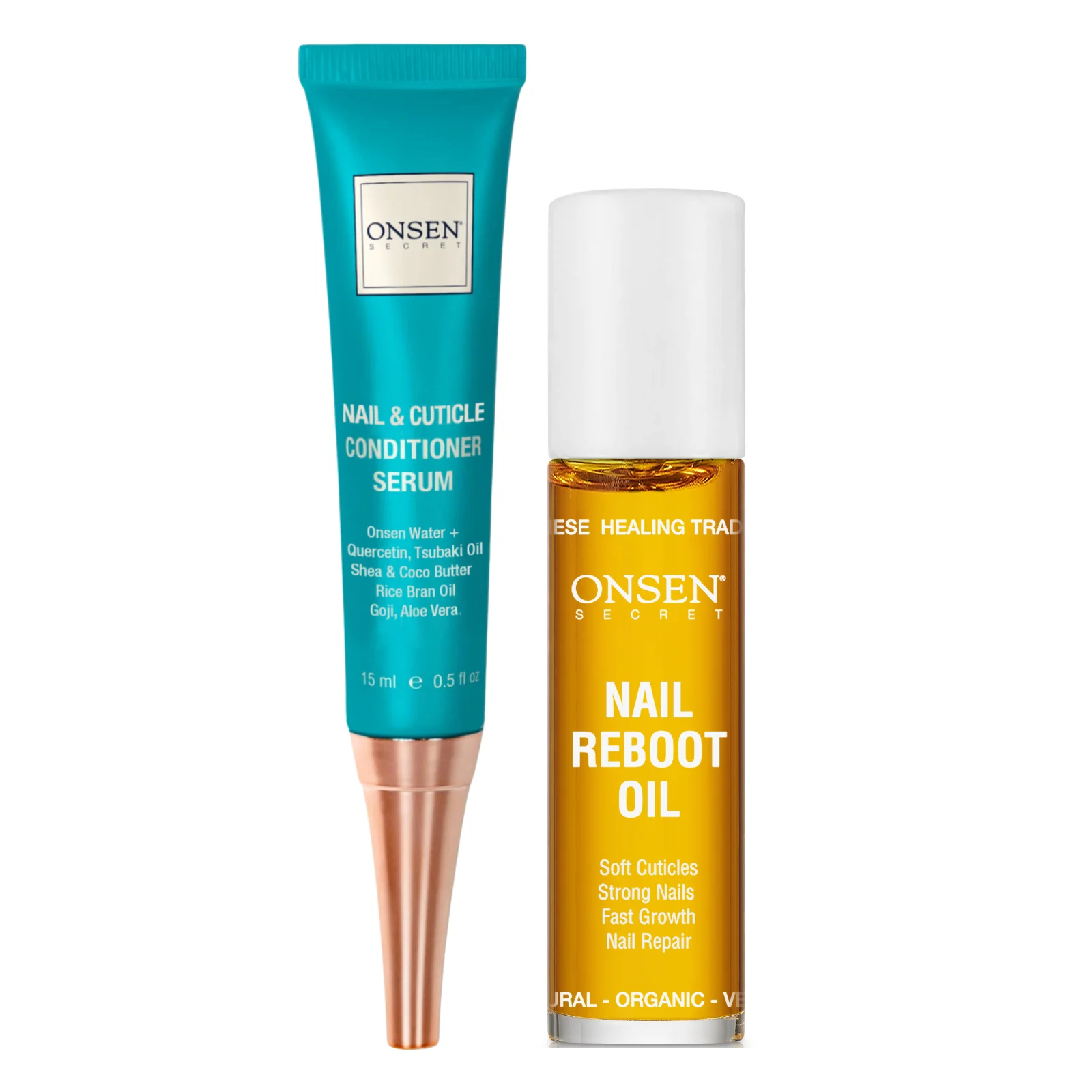 Onsen Secret, Кондиционер для ногтей и кутикулы, сыворотка и масло для восстановления ногтей, 2 шт.