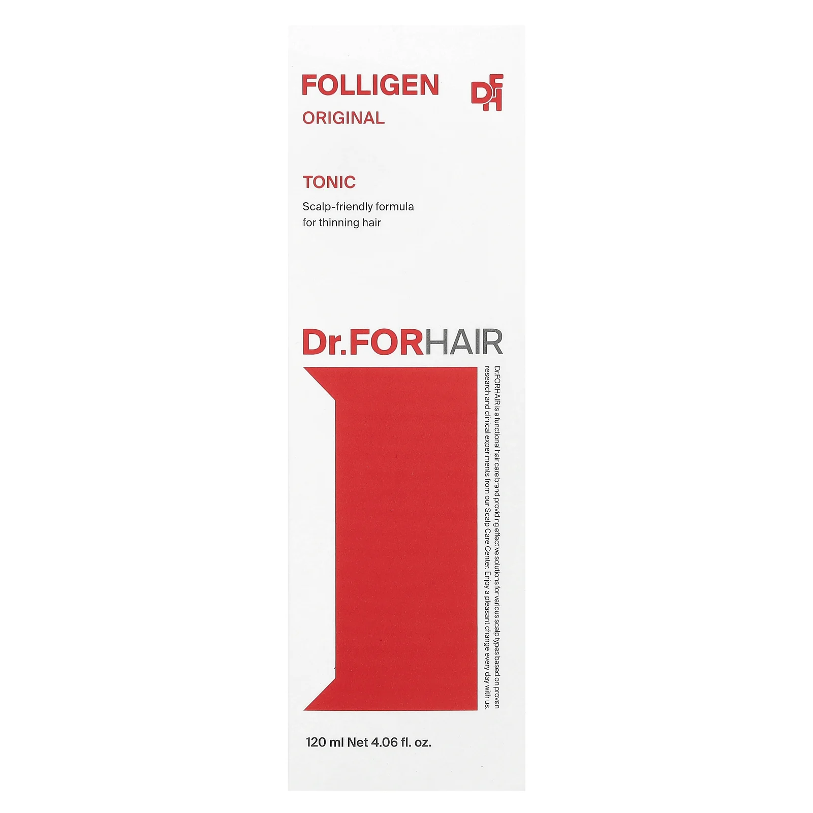 Dr.ForHair, Folligen, тоник, оригинальный вкус, 120 мл (4,06 жидк. унции)