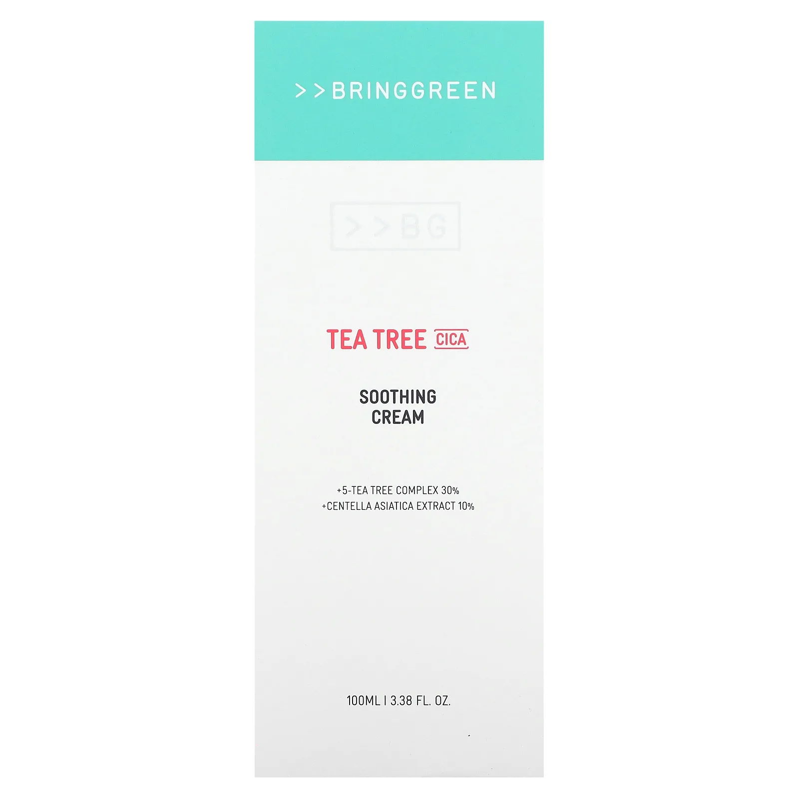Bringgreen, Tea Tree CICA, успокаивающий крем, 100 мл (3,38 жидк. унции)