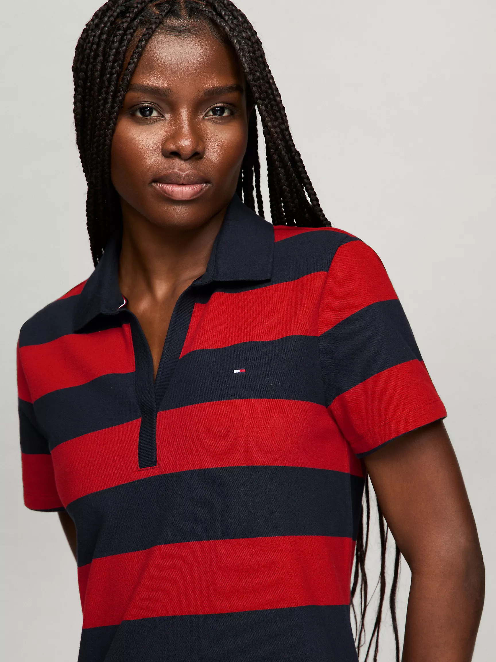 Женское платье Tommy Hilfiger, Поло-платье в полоску в стиле регби