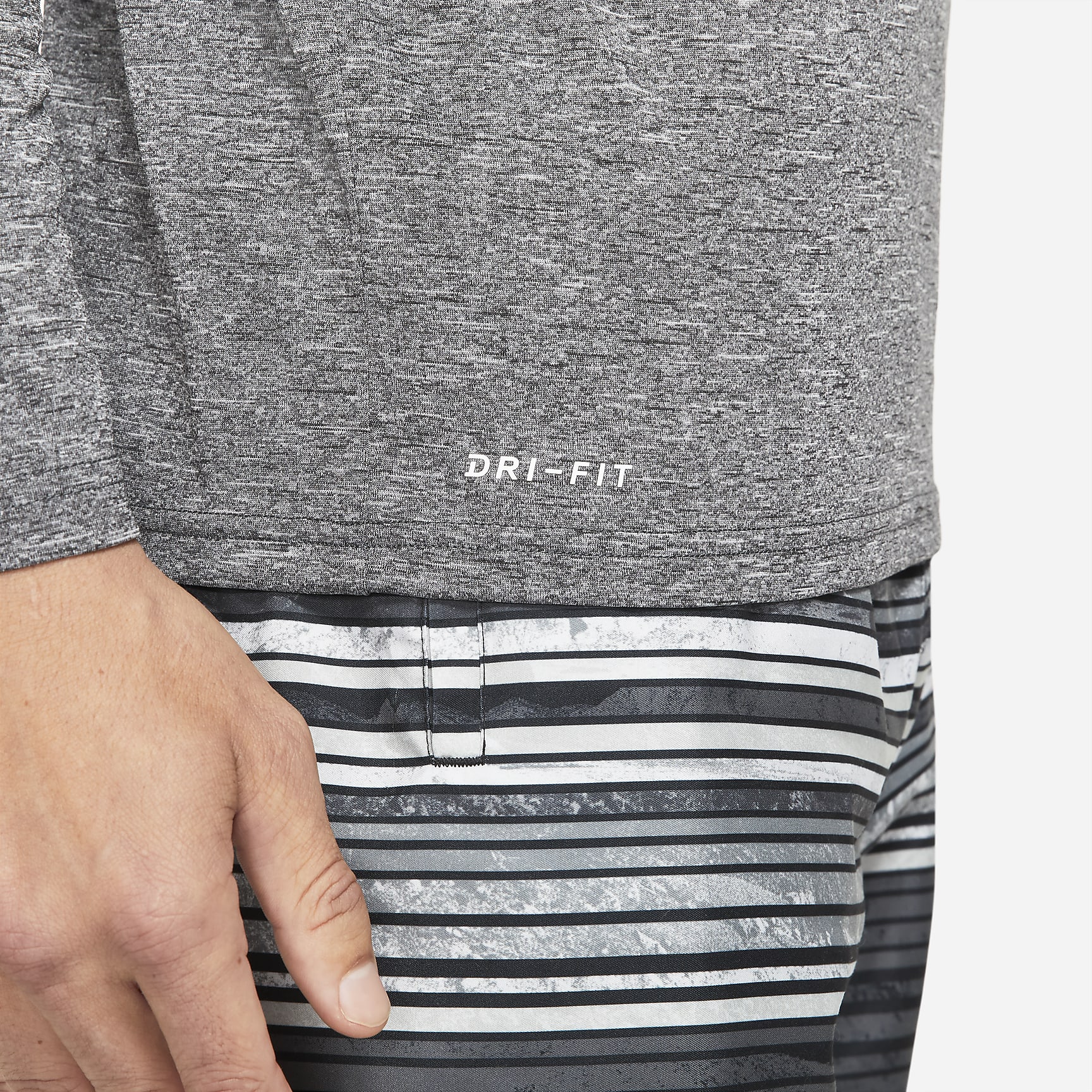 Nike Men's Heathered Long-Sleeve Hydroguard Swim Shirt