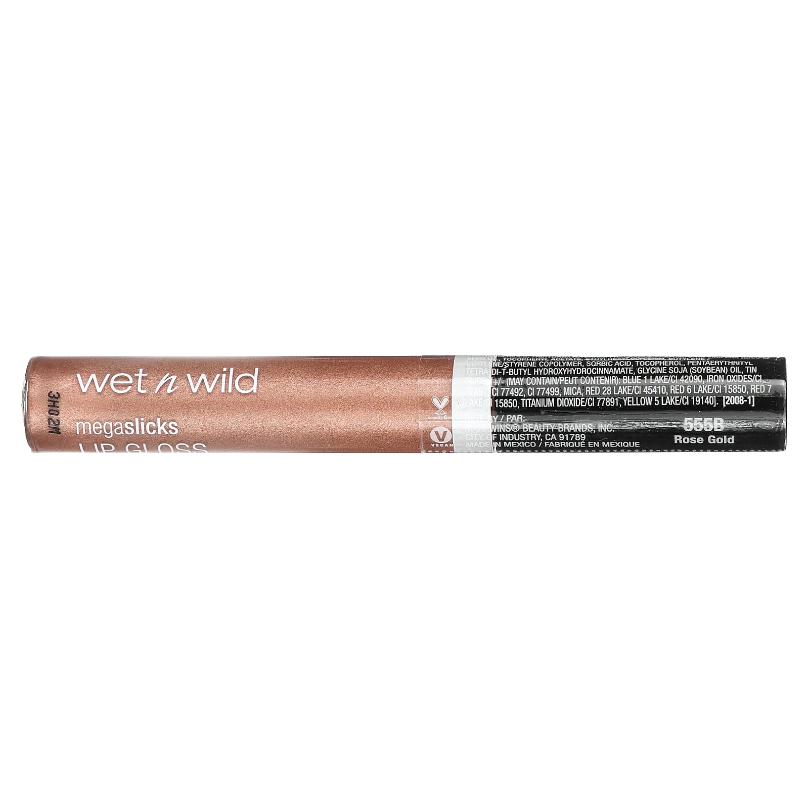 wet n wild, MegaSicks, блеск для губ, розовое золото 555B, 6 мл (0,2 жидк. унции)