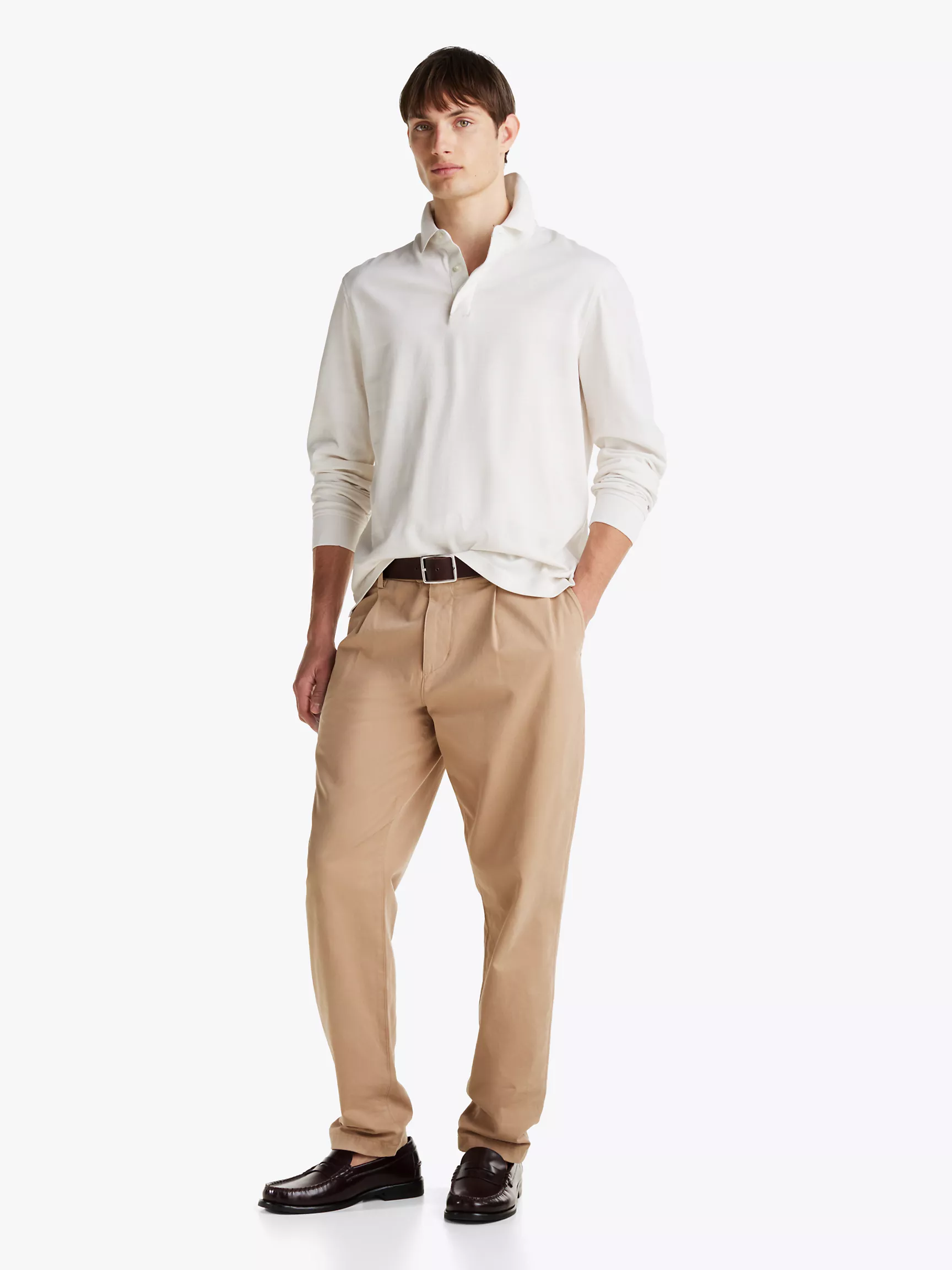 Мужское поло Tommy Hilfiger, Поло с длинными рукавами стандартного кроя