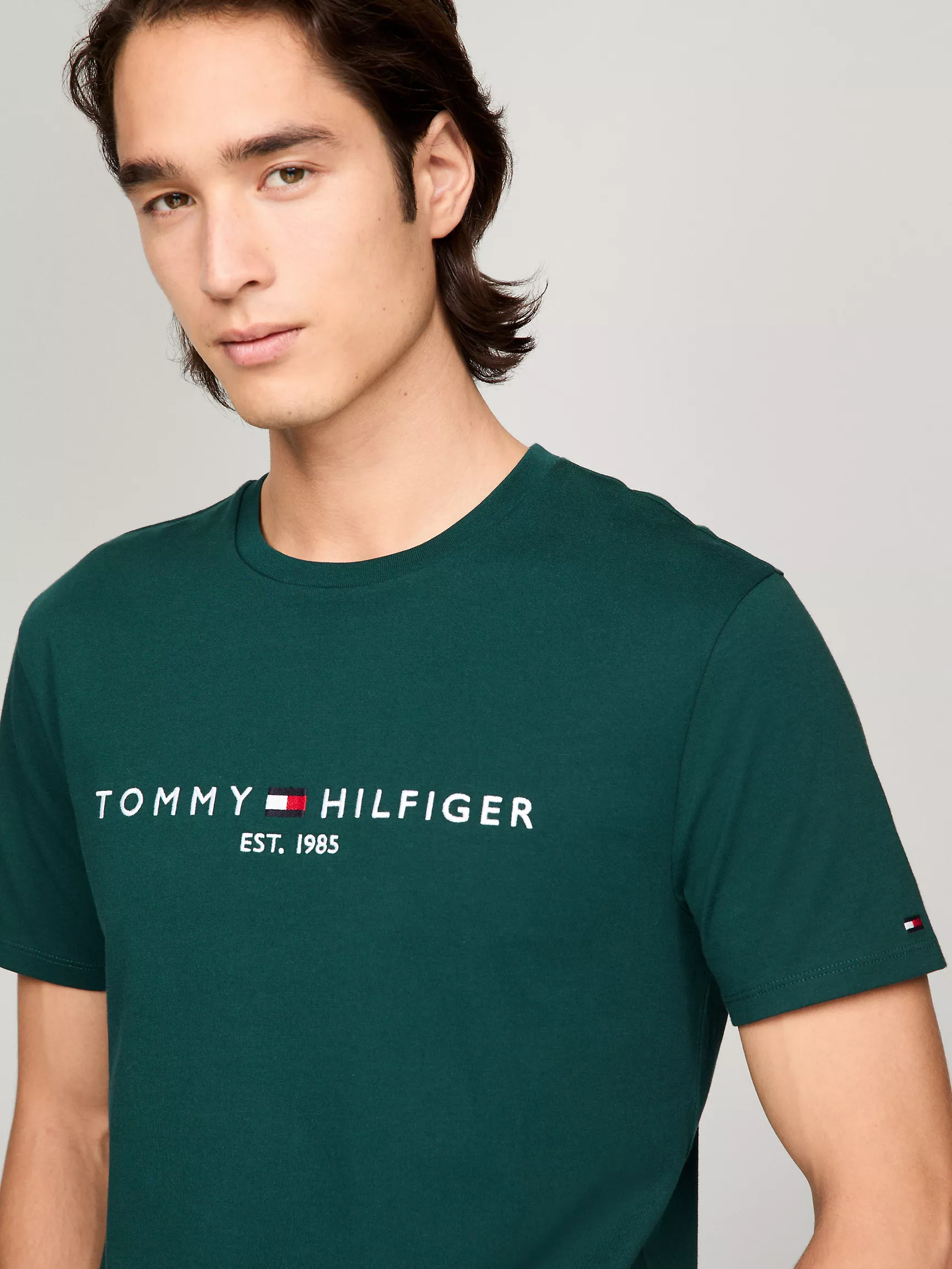 Мужская футболка Tommy Hilfiger, Футболка с вышитым логотипом Tommy