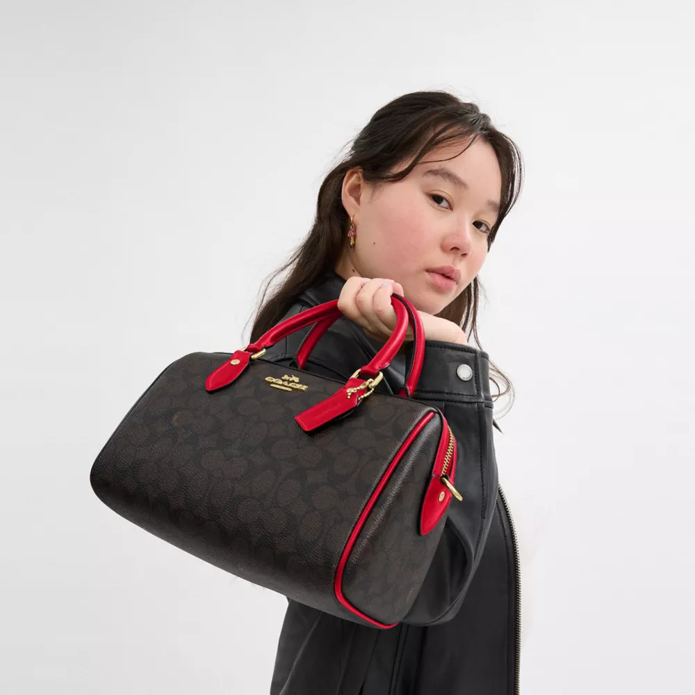 Сумка COACH Rowan Satchel Bag In Signature Canvas