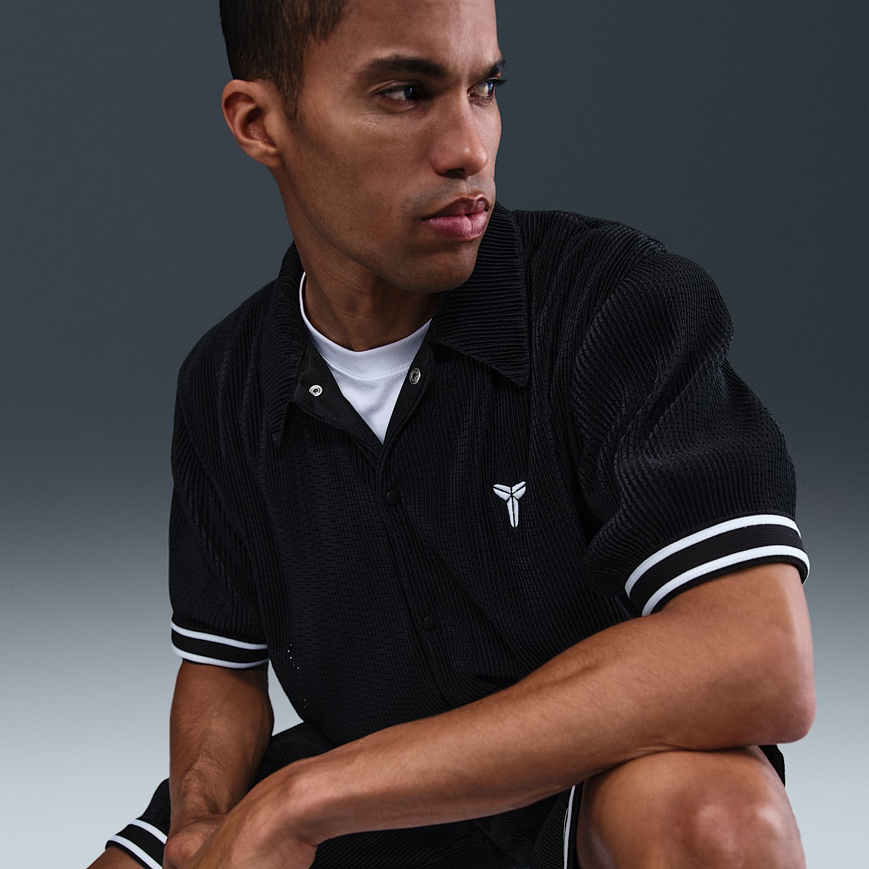 Kobe Men's Pleated Short-Sleeve Basketball Top