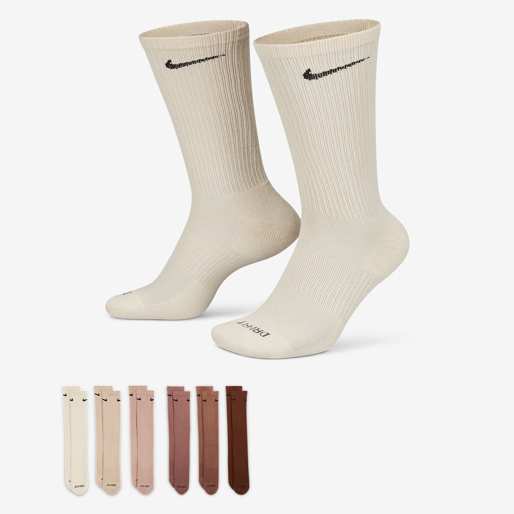 Nike Everyday Plus Cushioned Training Crew Socks (6 Pairs)