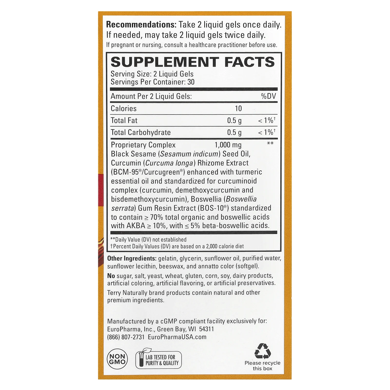 Terry Naturally, CuraMed, средство для снятия боли, 60 жидких гелей