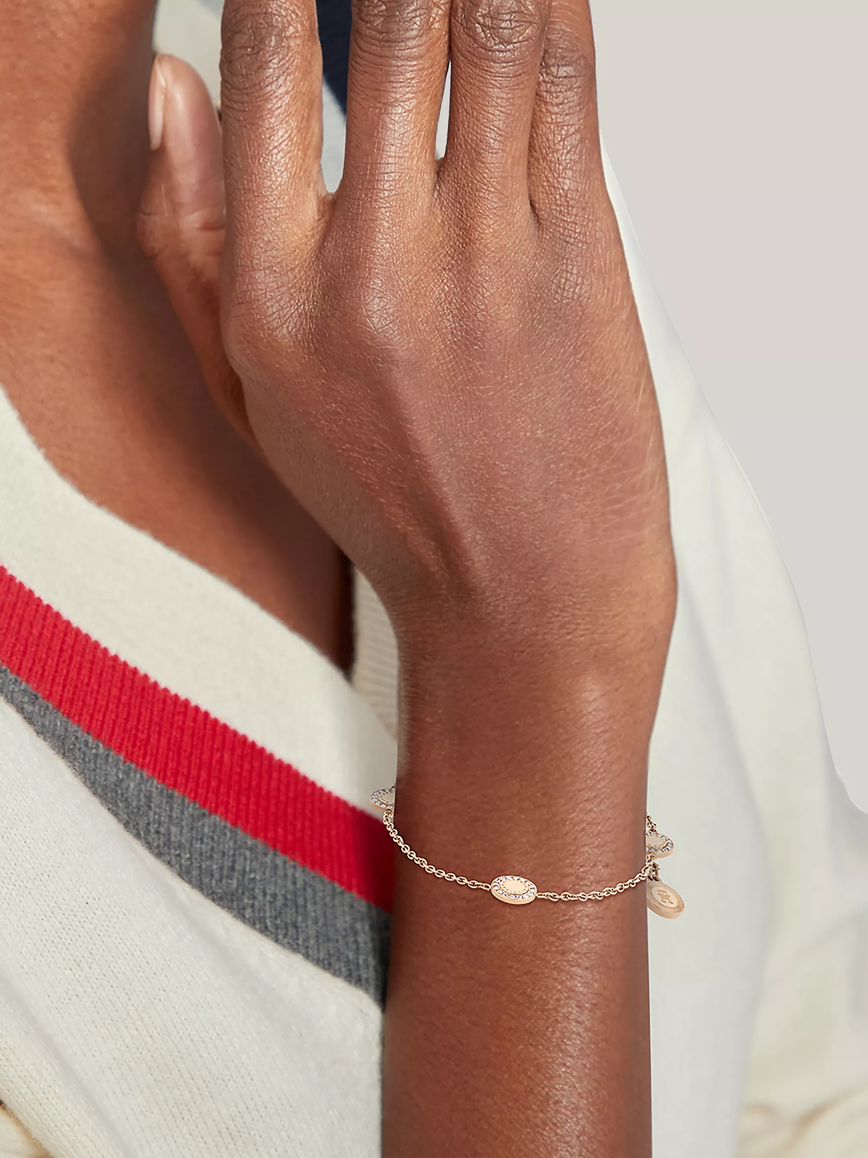 Женский браслет Tommy Hilfiger, Браслет с мини-кристаллами в розовом золоте