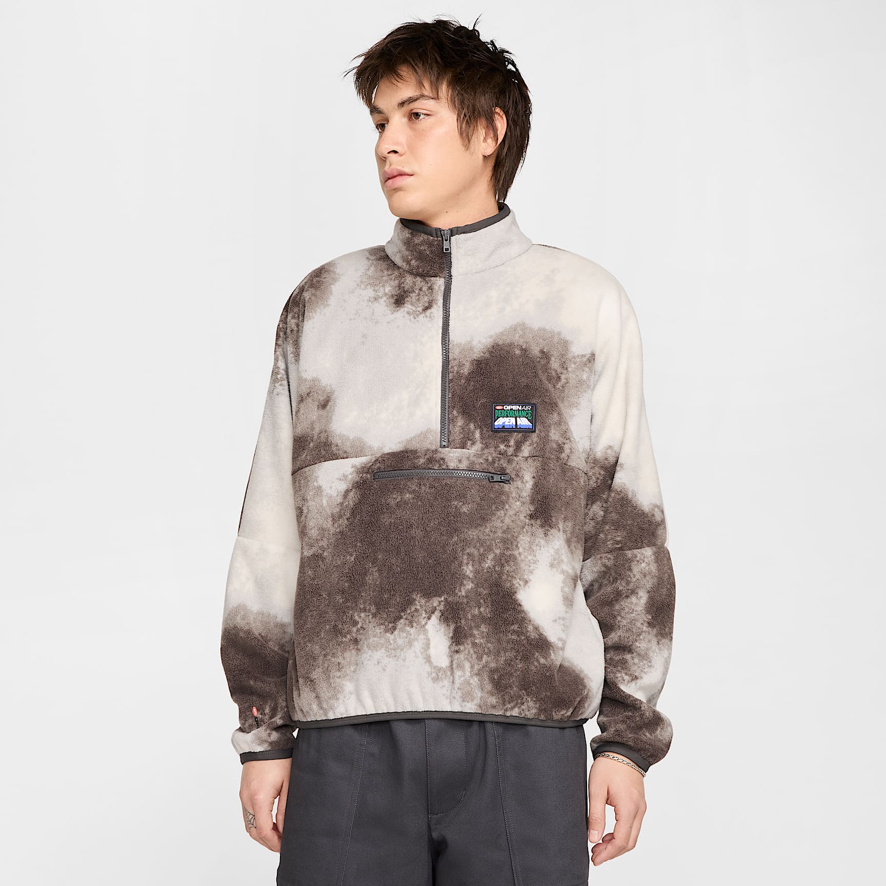 Nike Club Men's 1/2-Zip Pullover Long-Sleeve Top