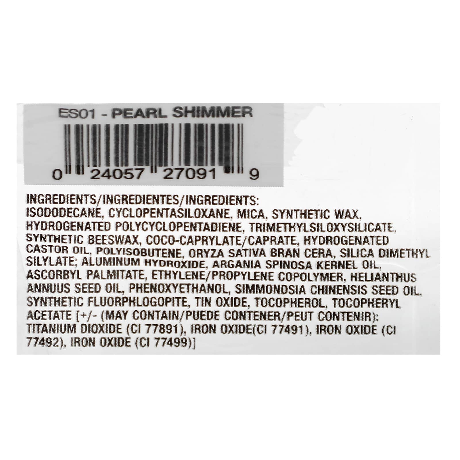 Palladio, тени-стик, перламутровый сияющий ES01, 1,2 г (0,04 унции)