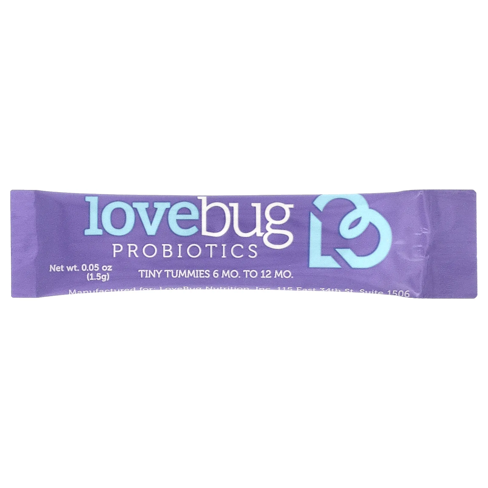 LoveBug Probiotics, Детские пробиотики, для детей от 6 до 12 месяцев, 4 млрд КОЕ, 30 порционных пакетиков