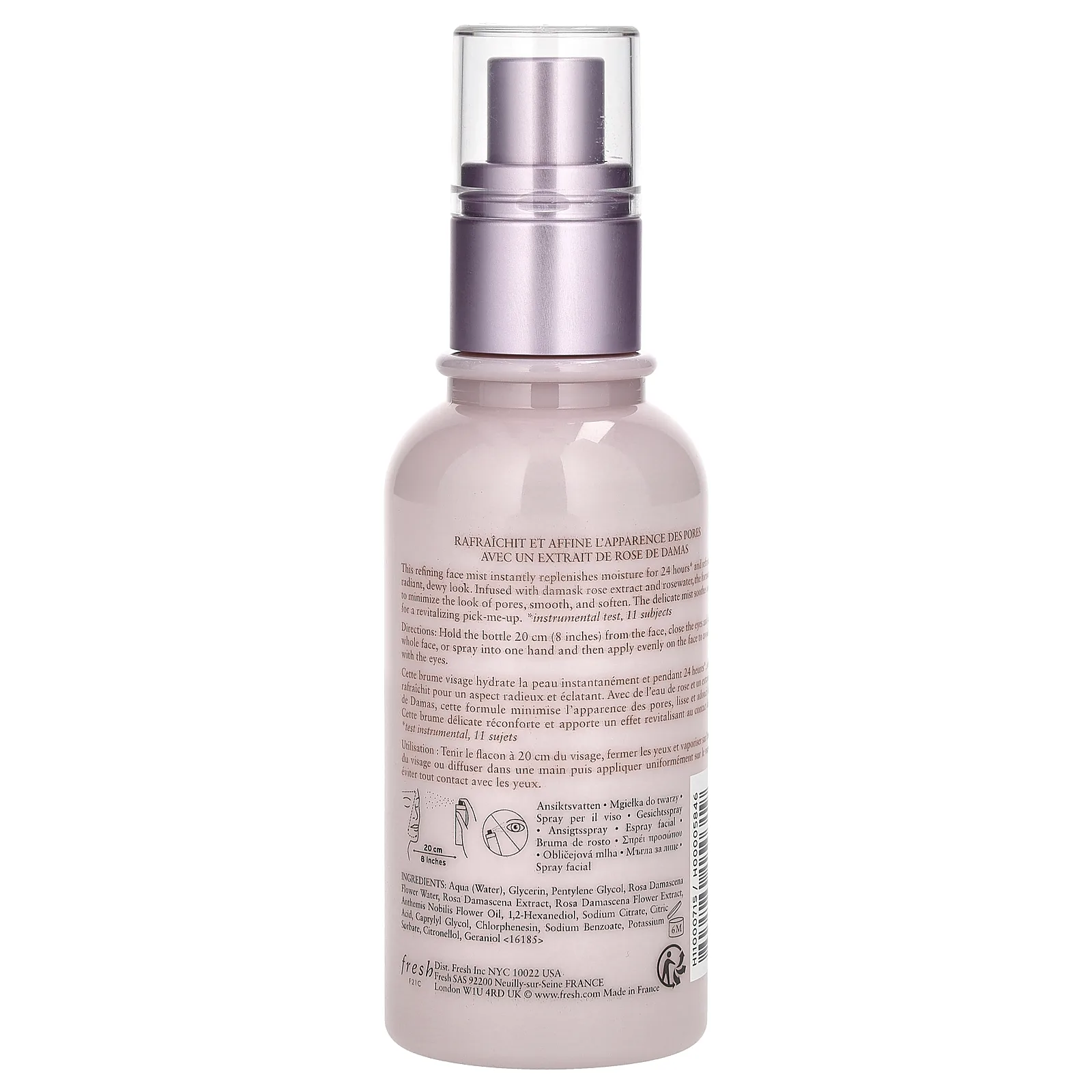 Fresh, Спрей для мгновенного увлажнения Rose, 100 мл (3,3 жидк. Унции)
