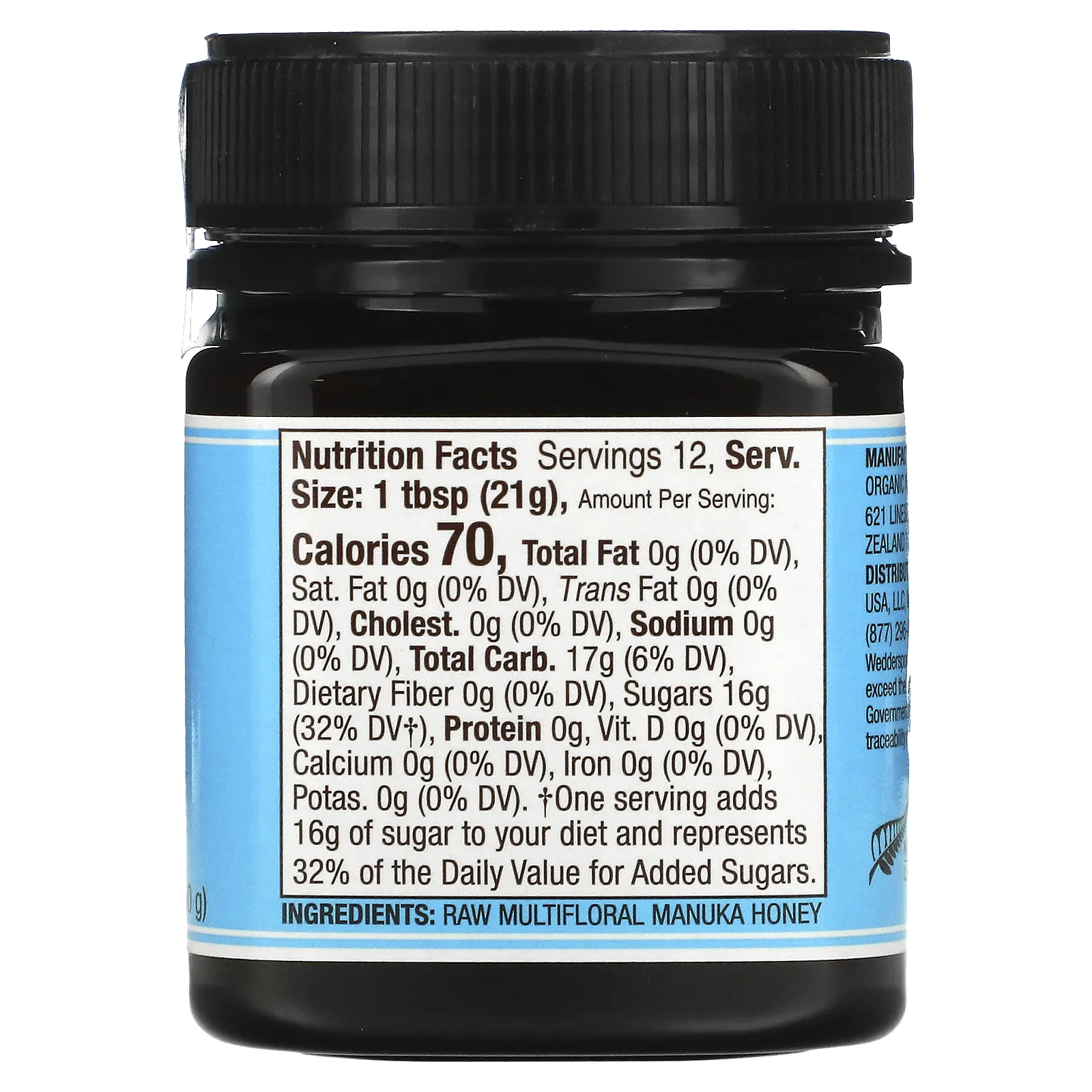 Wedderspoon, Необработанный многоцветковый мед манука, KFactor 12, 250 г (8,8 унции)