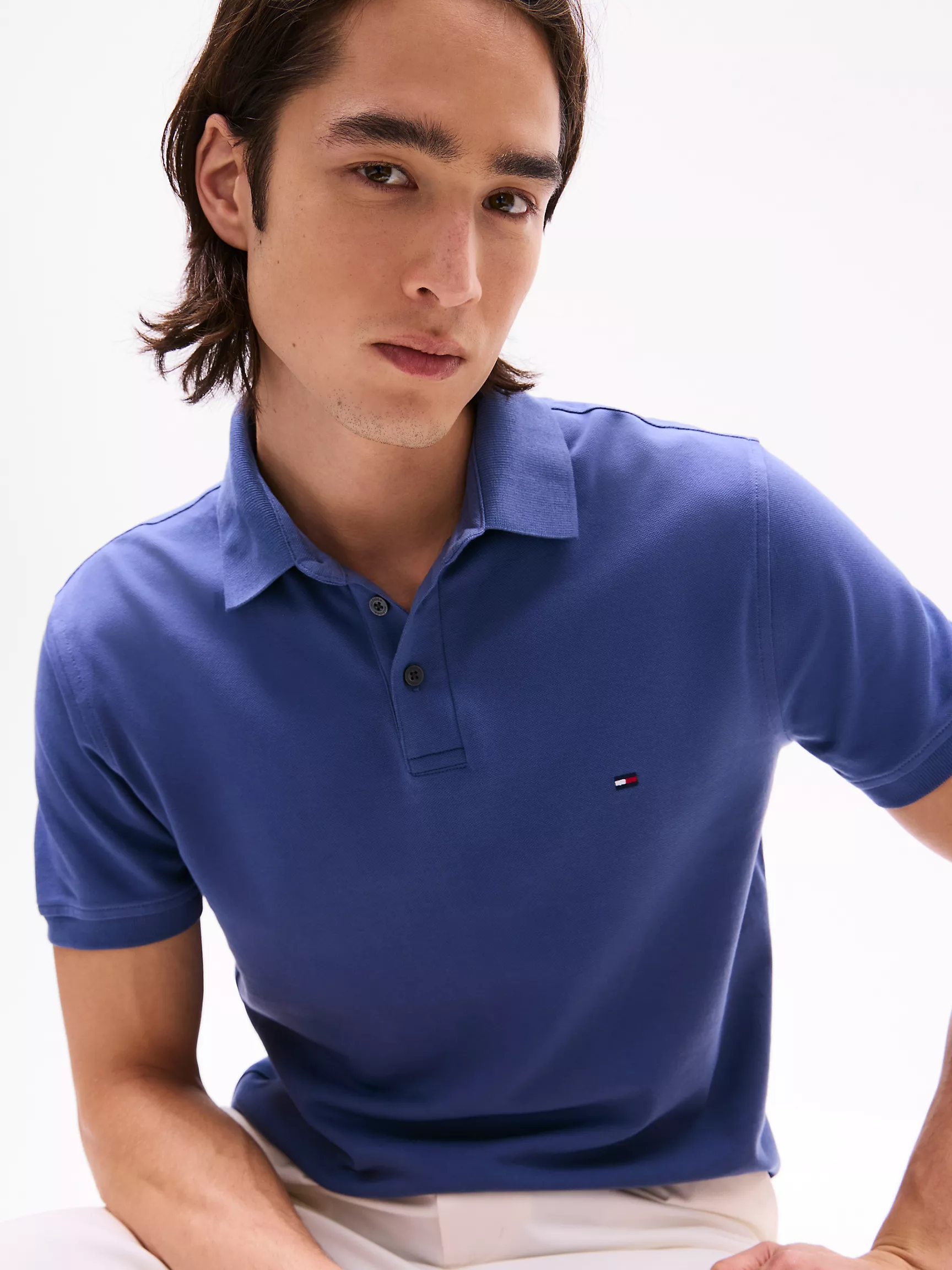 Мужское поло Tommy Hilfiger, Эластичное поло стандартного кроя Tommy