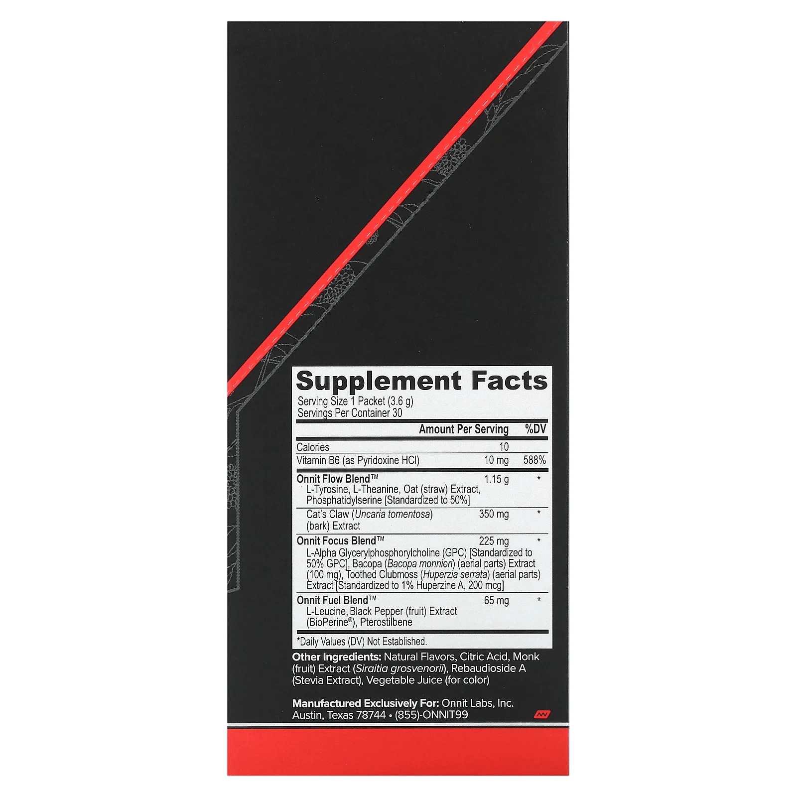 Onnit, Alpha Brain Instant, для памяти и концентрации, рубиновый грейпфрут, 30 пакетиков по 3,6 г (0,13 унции)