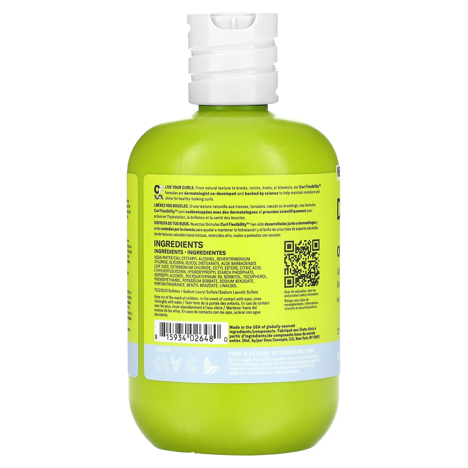 DevaCurl, One Condition Delight, легкий крем-кондиционер, для сухих, тонких локонов, 355 мл (12 жидк. Унций)