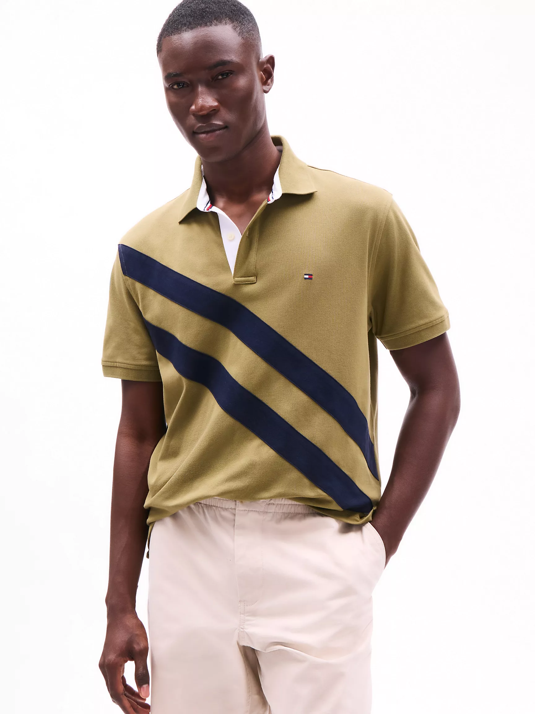 Мужское поло Tommy Hilfiger, Стандартное поло с полосками в стиле Banner