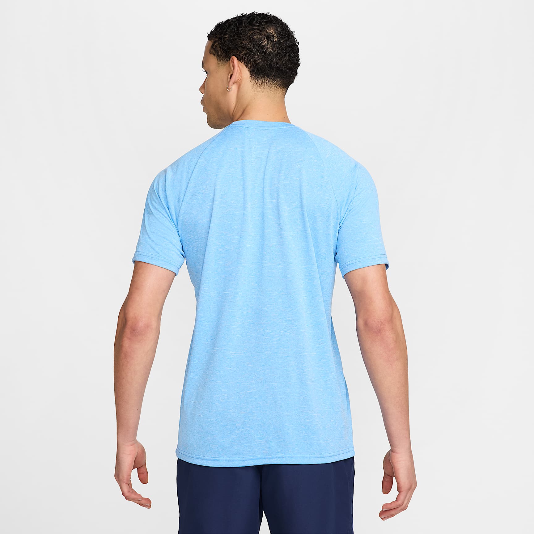 Nike Men's Heathered Short-Sleeve Hydroguard Swim Shirt