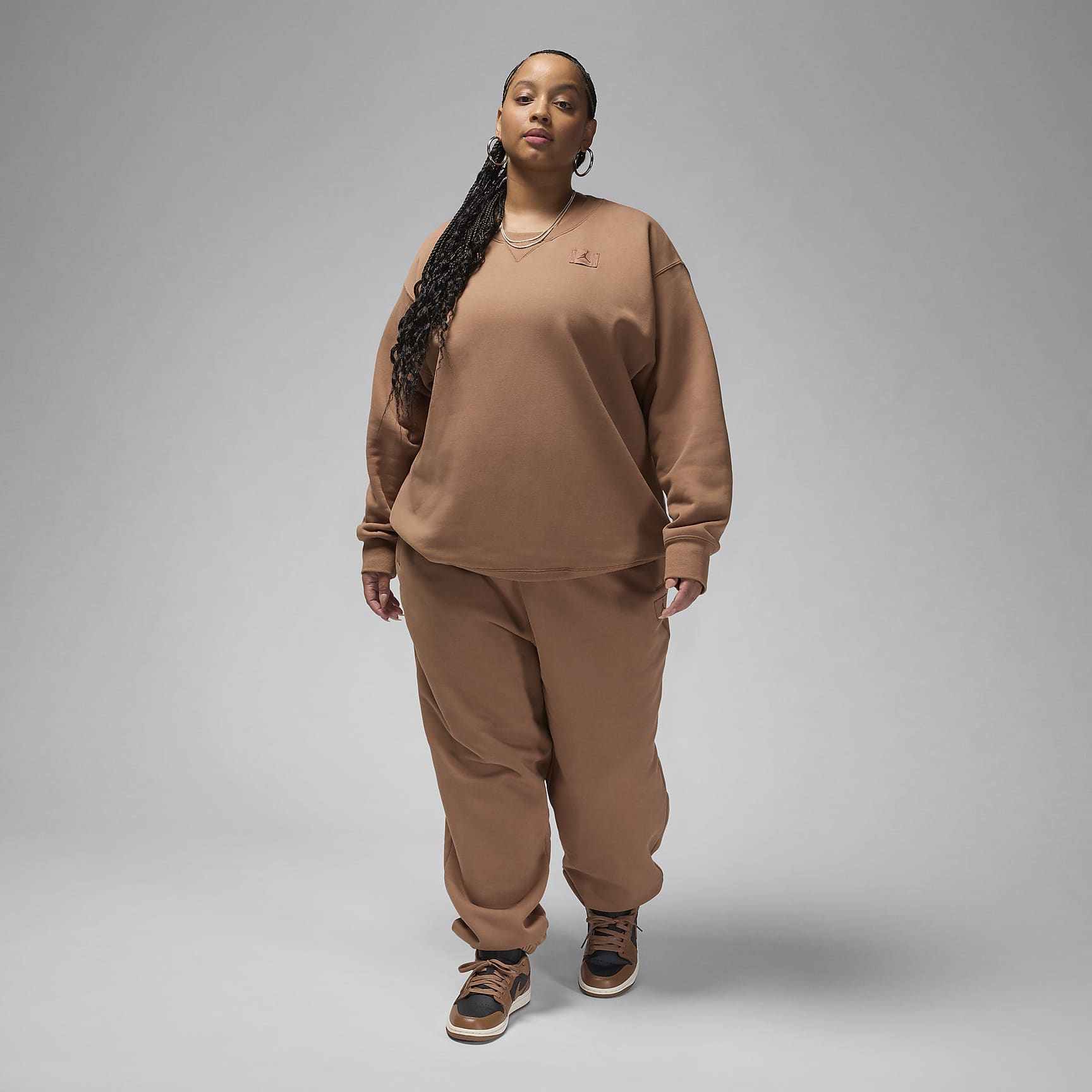 Jordan Flight Fleece Women's Crew-Neck Sweatshirt (Plus Size)