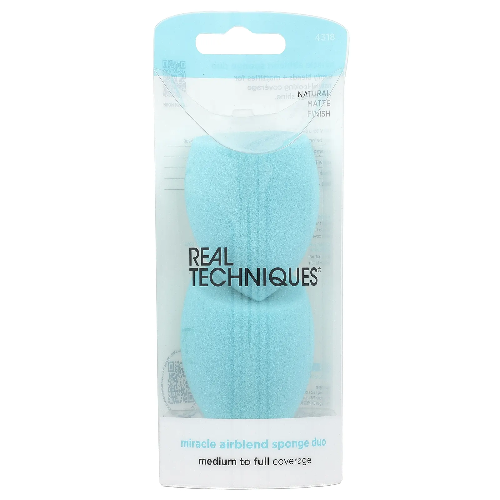 Real Techniques, Miracle Airblend Sponge Duo, 2 шт.