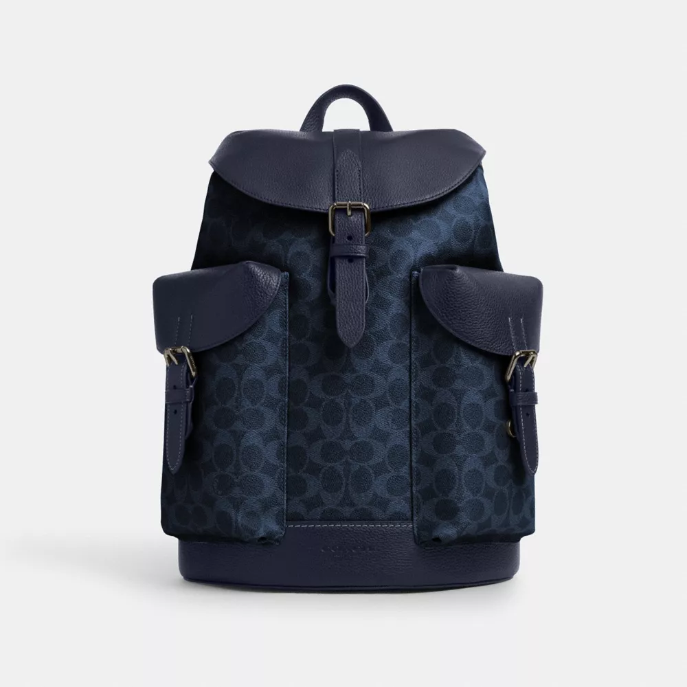 Рюкзак COACH Warner Backpack In Signature Canvas