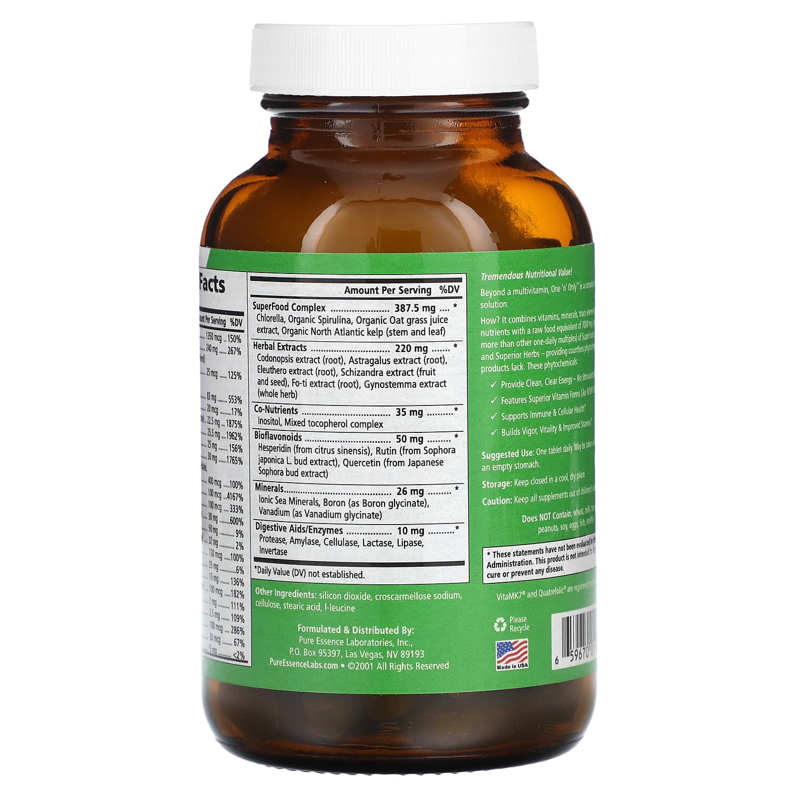 Pure Essence, One 'n' Only, 60 таблеток