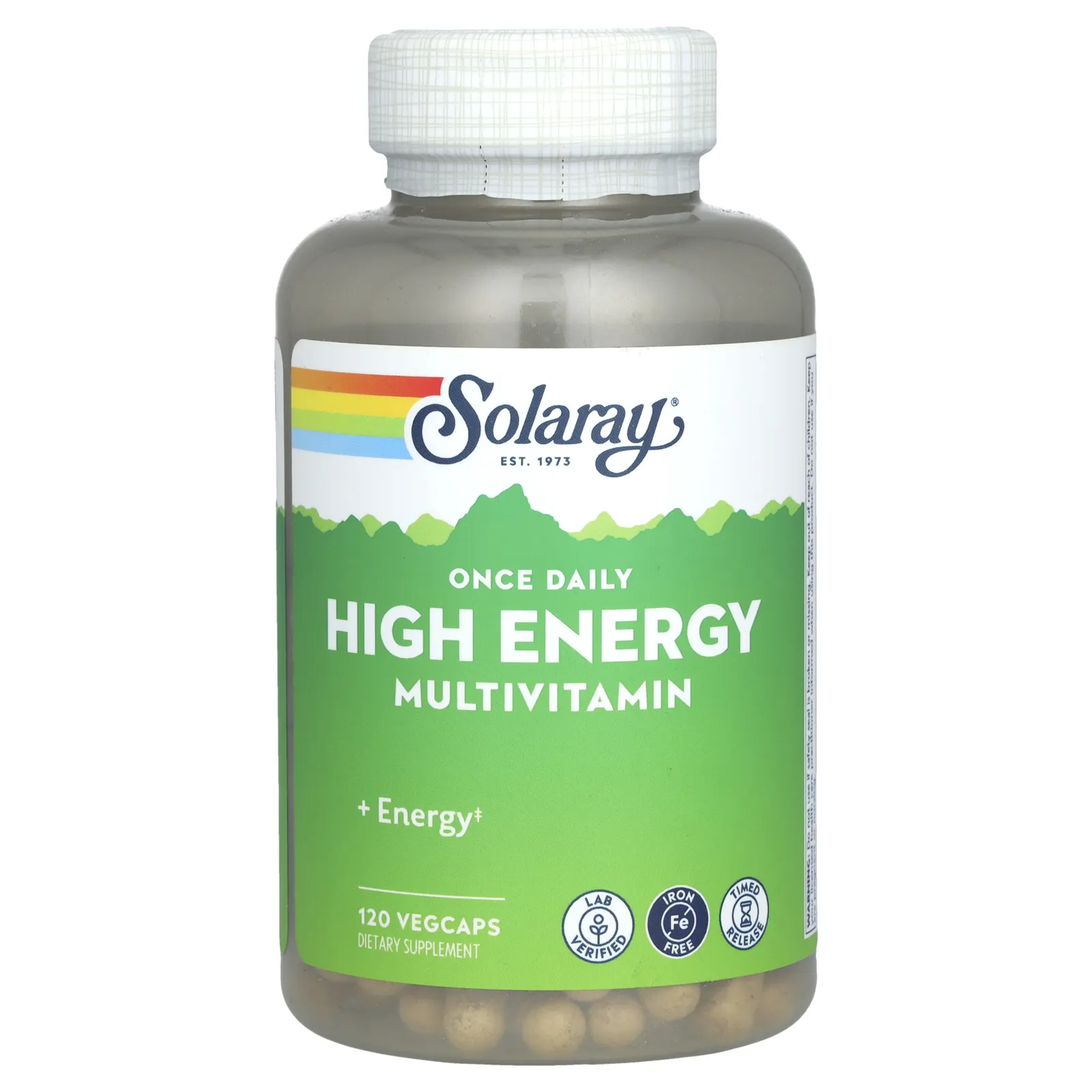 Solaray, Once Daily High Energy, Multi-Vita-Min, без железа, 120 капсул