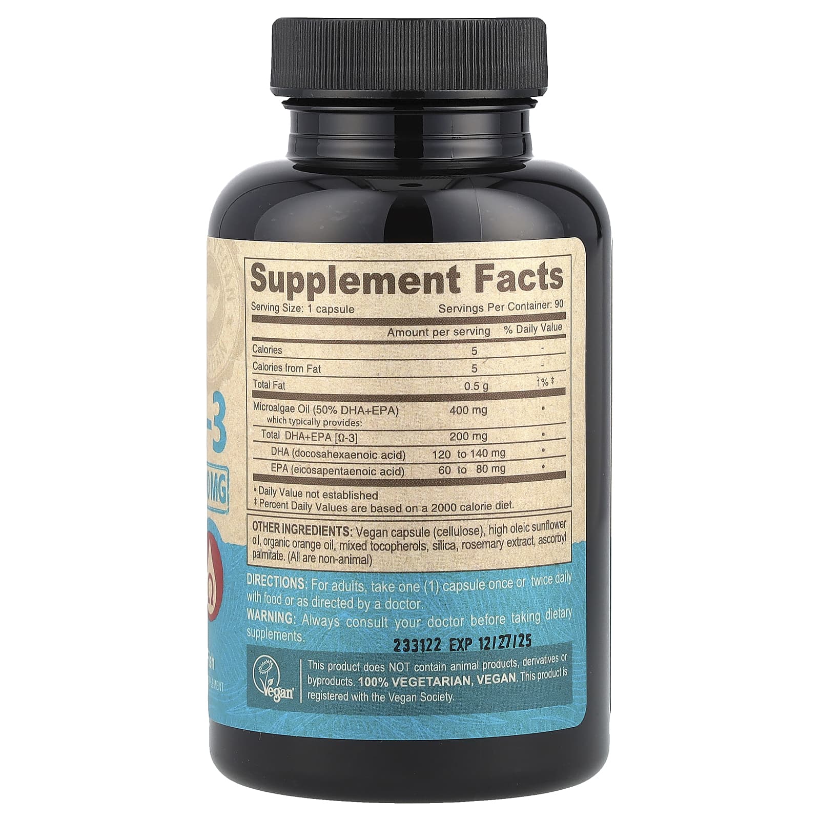 Deva, омега-3 для веганов, ДКГ и ЭПК, отсроченное высвобождение, 90 веганских капсул