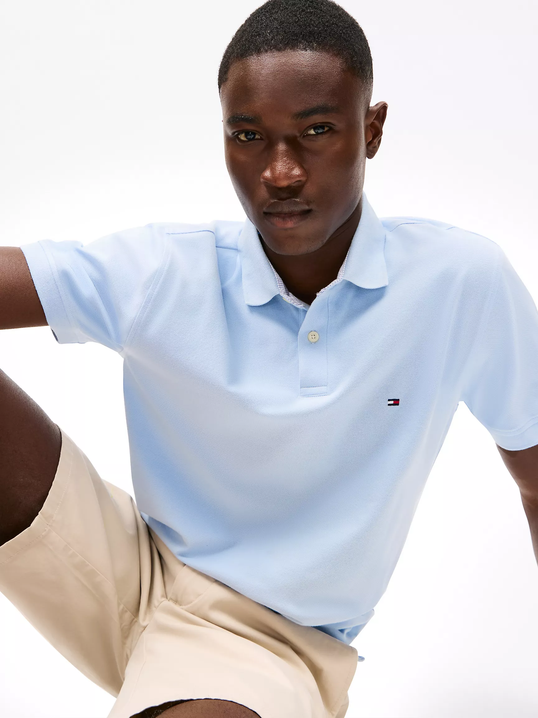 Мужское поло Tommy Hilfiger, Эластичное поло стандартного кроя Tommy