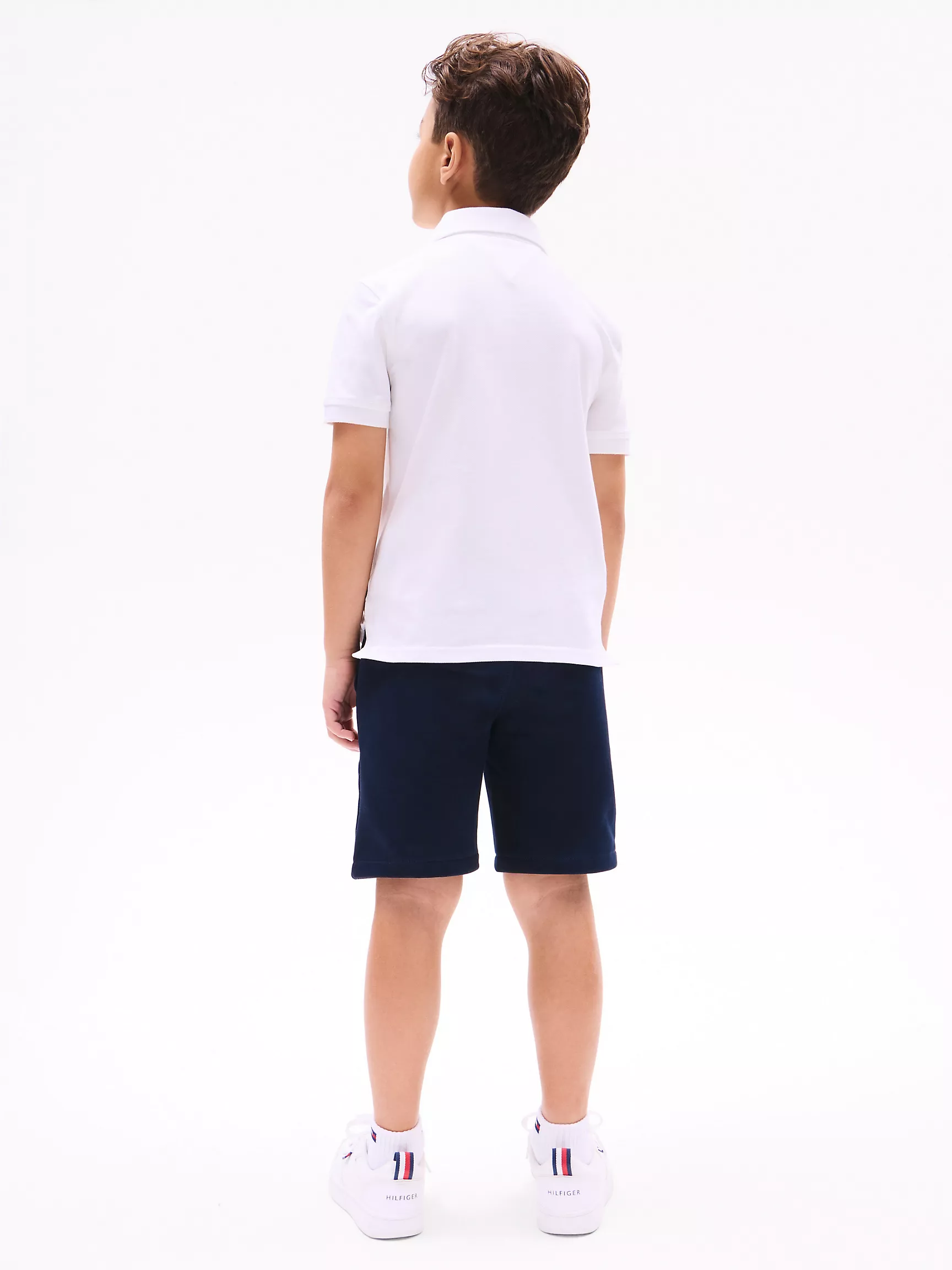 Рубашка-поло для мальчиков Tommy Hilfiger, Детское эластичное однотонное поло