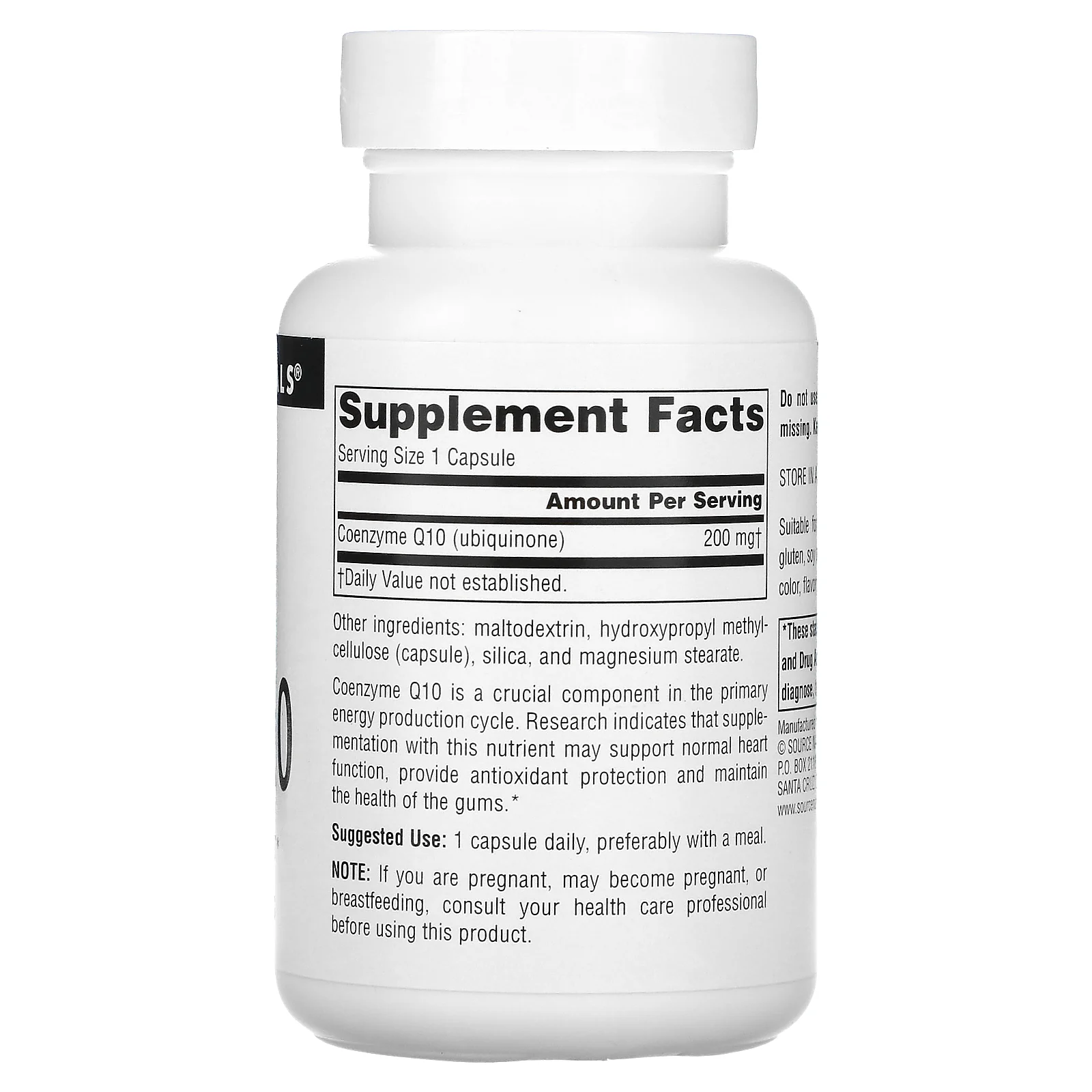 Source Naturals, коэнзим Q10, 200 мг, 60 капсул