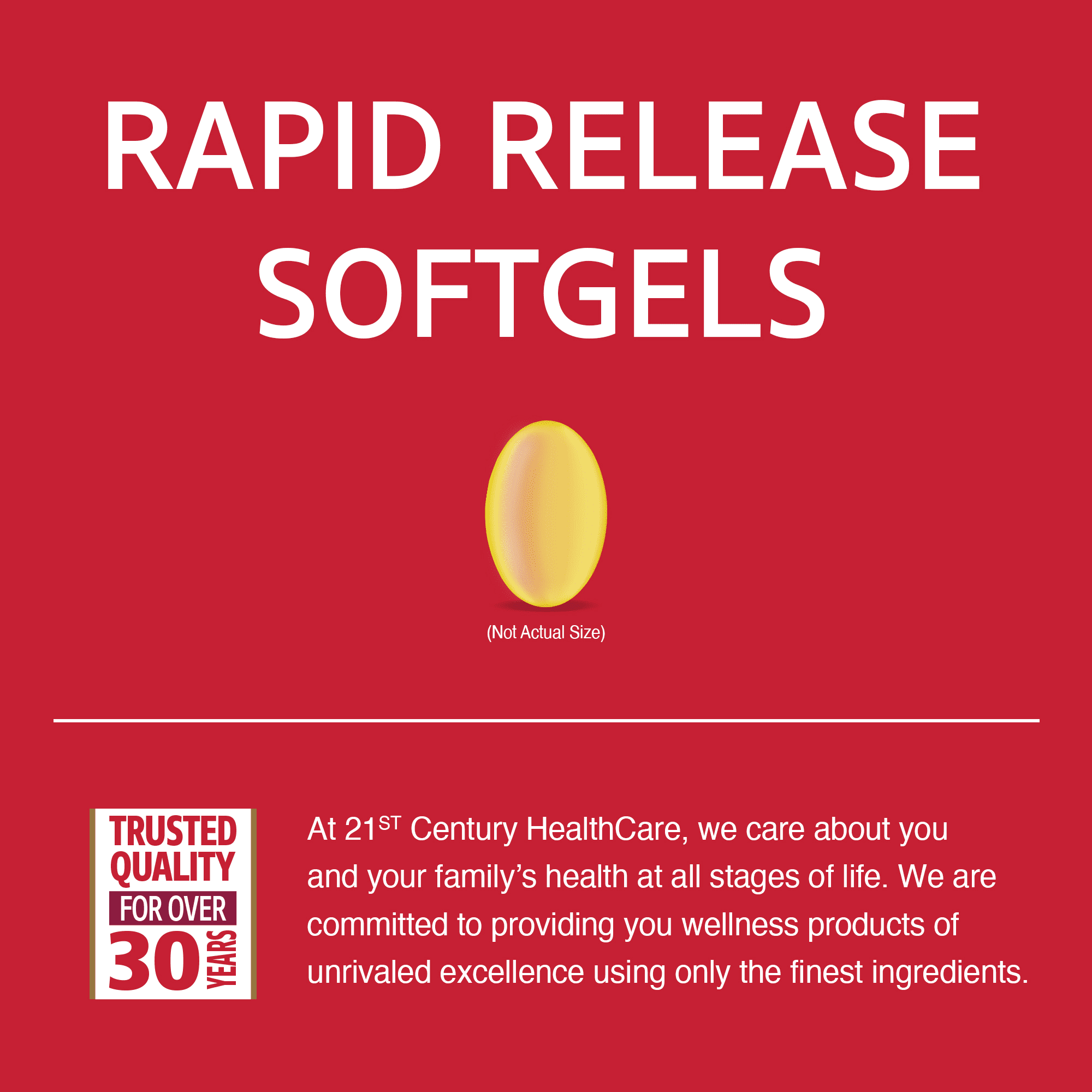 21st Century, витамин D3, 125 мкг (5000 МЕ), 110 капсул быстрого высвобождения