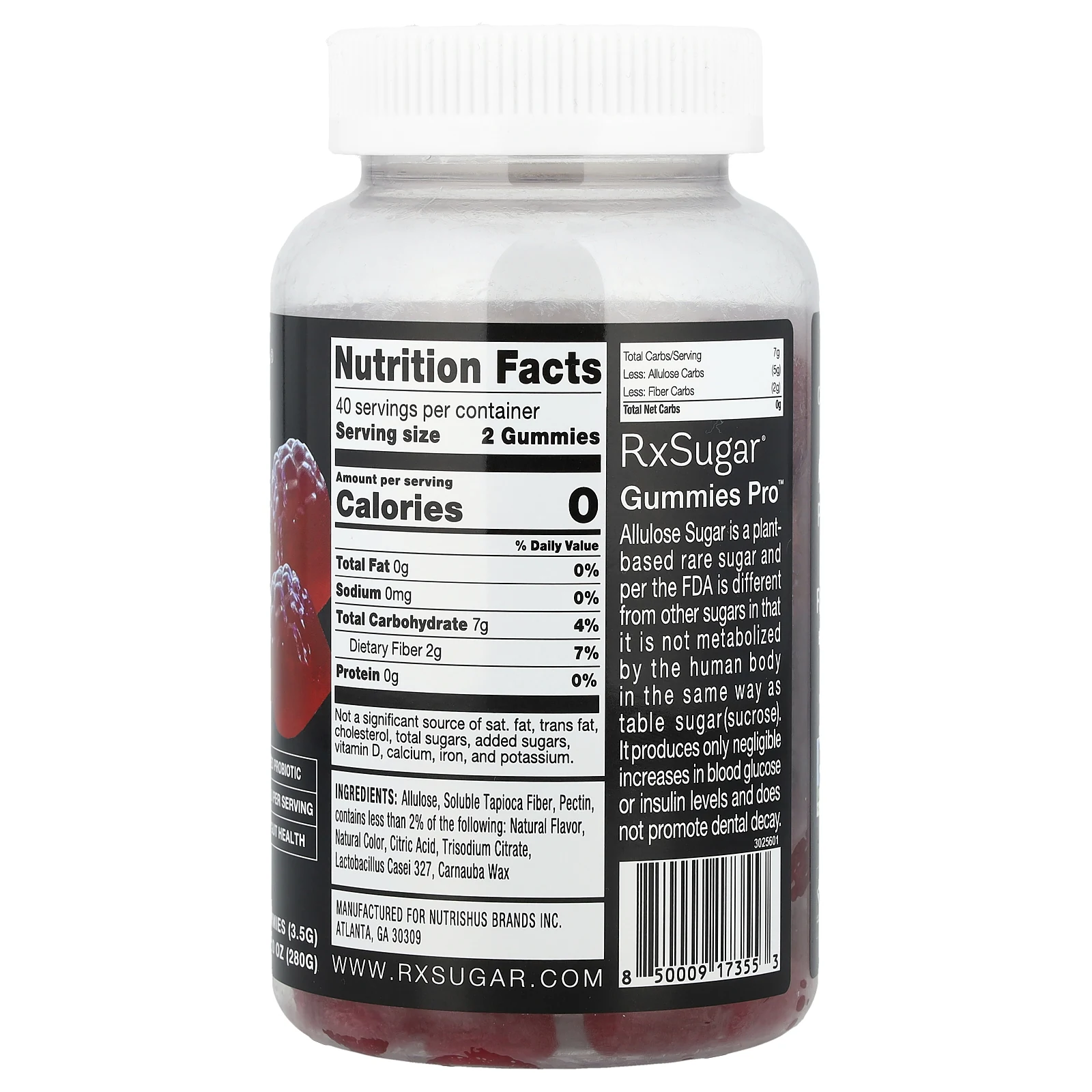 RxSugar , Gummies Pro ™, 80 жевательных таблеток