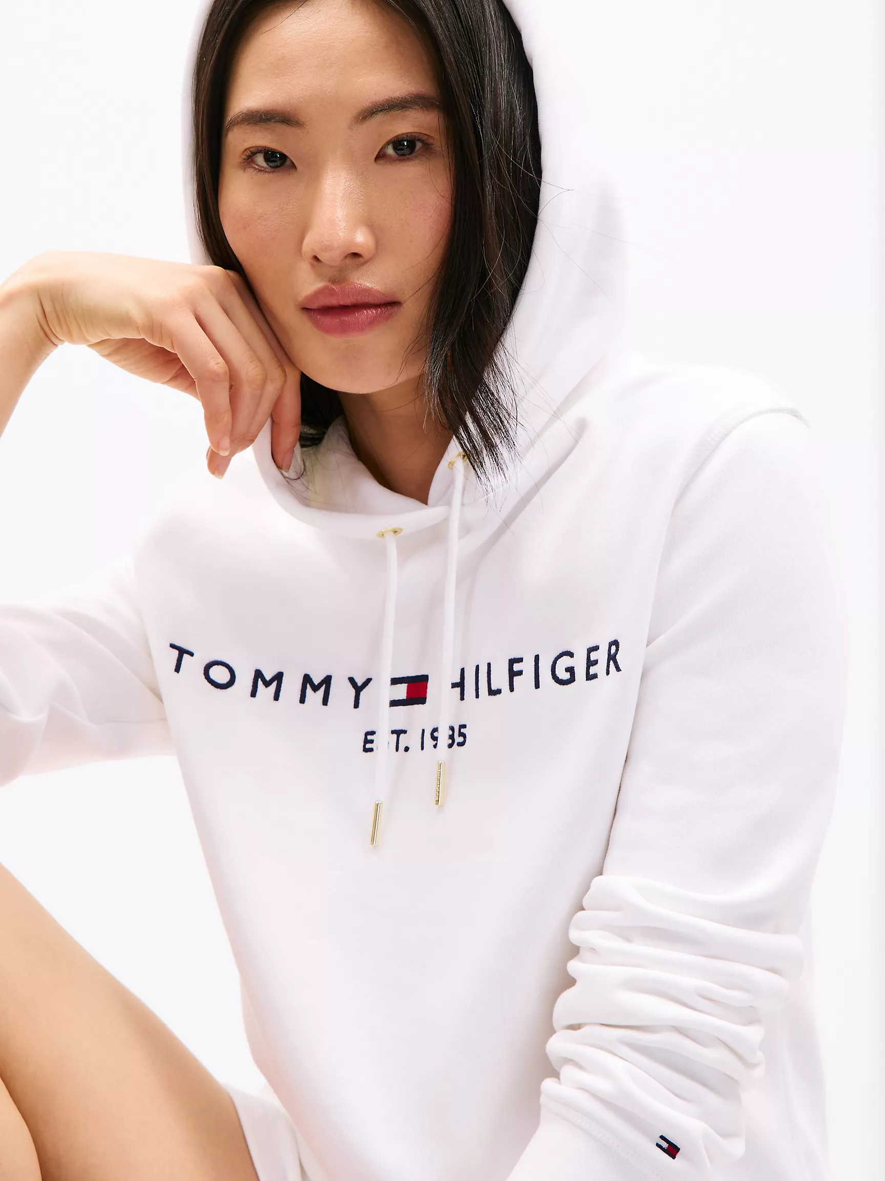 Женское худи Tommy Hilfiger, Худи с вышитым логотипом Tommy