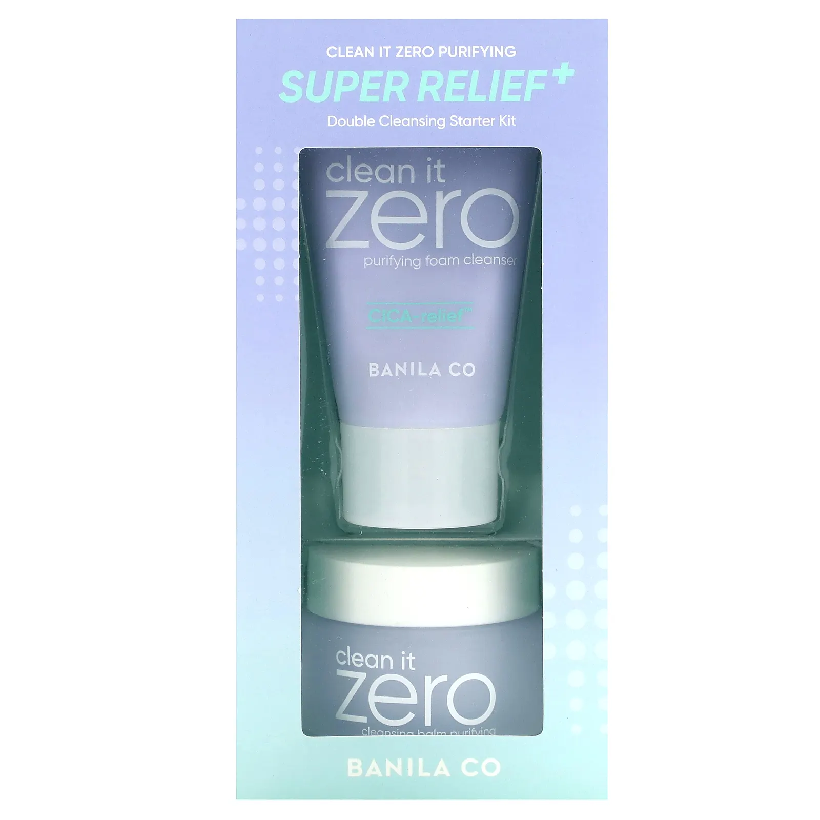 Banila Co, Clean it Zero Purifying, Super Relief, стартовый набор для двойного очищения, набор из 2 предметов