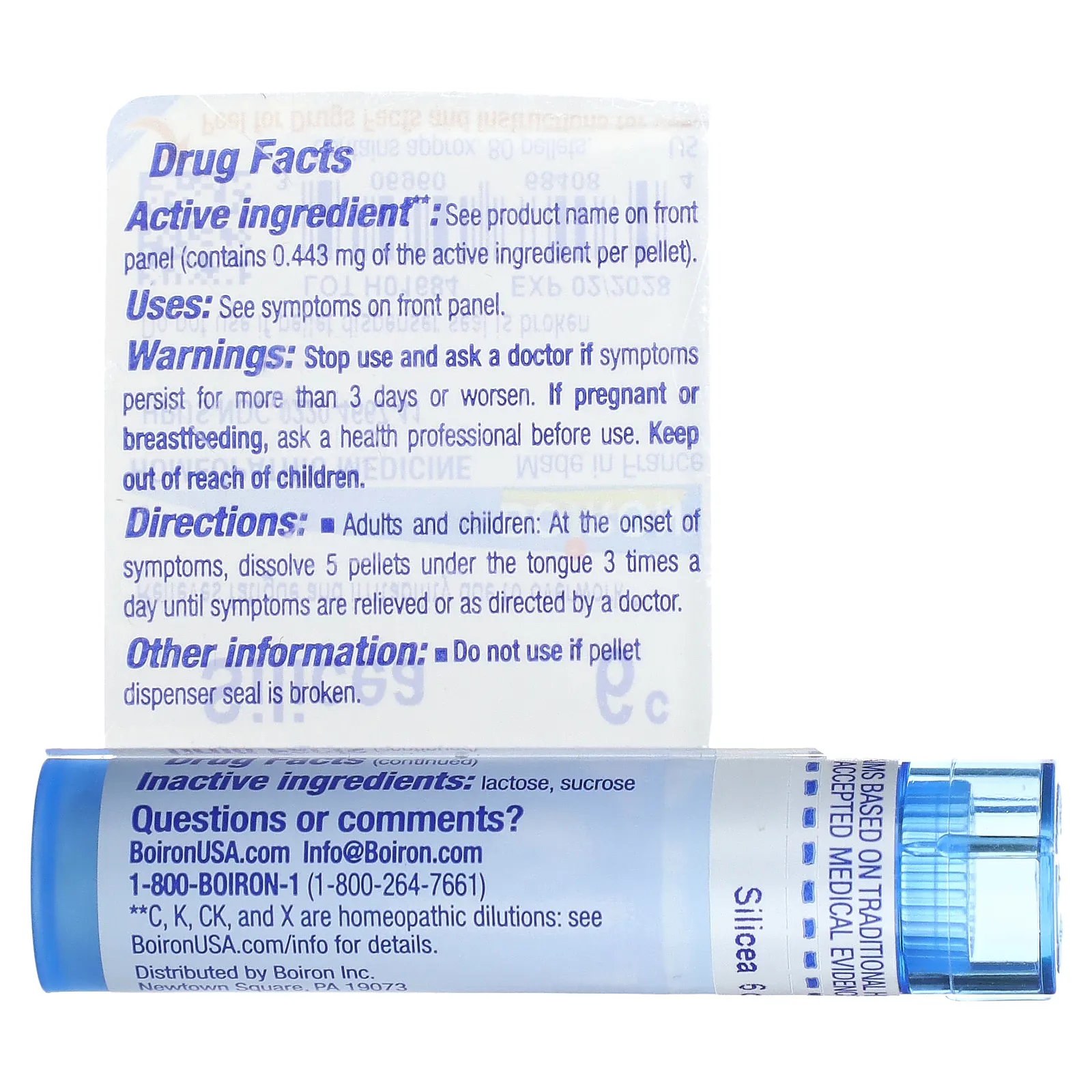 Boiron, Silicea, 6C, прибл. 80 гранул