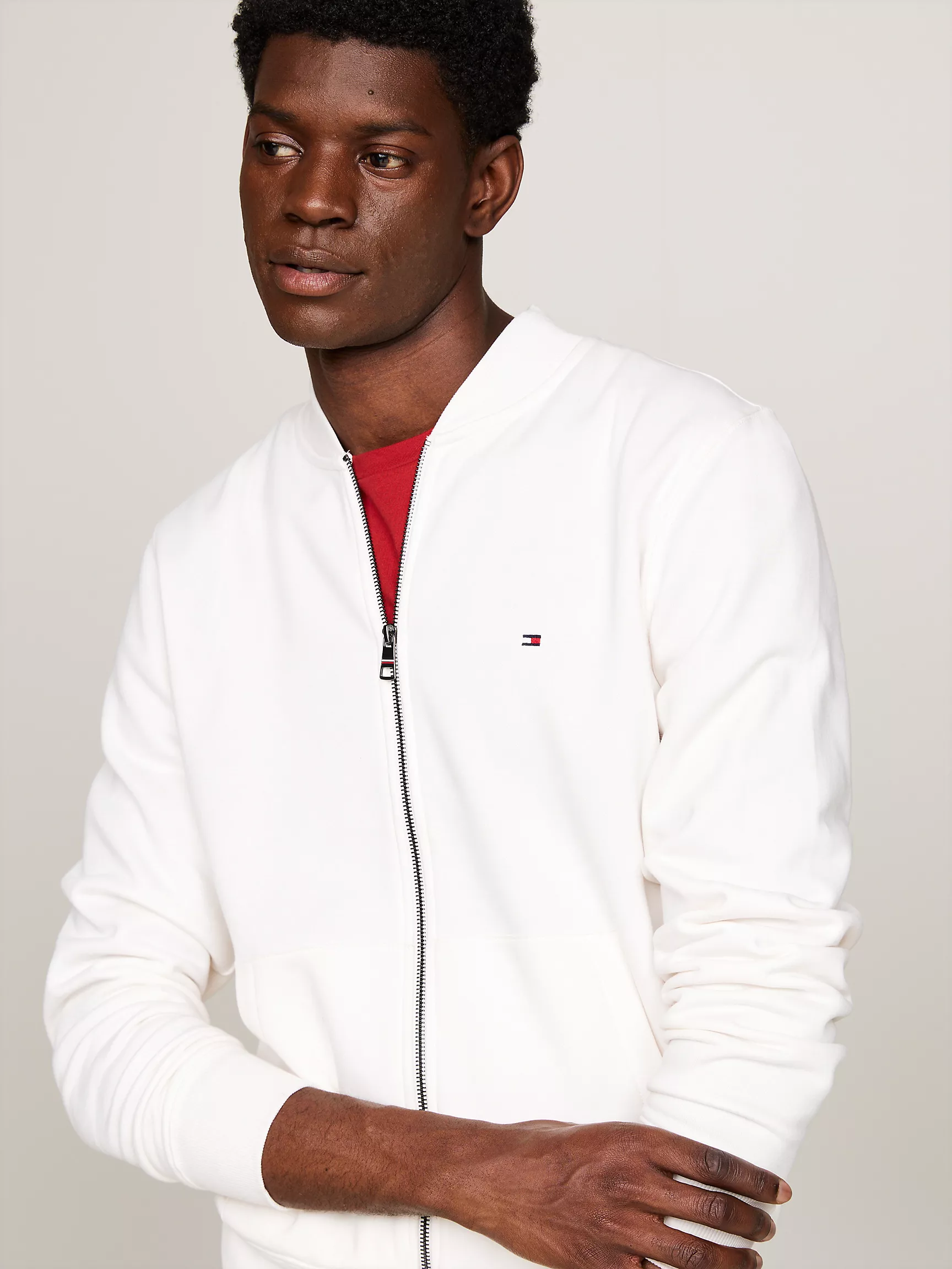 Мужская толстовка Tommy Hilfiger, Свитшот с бейсбольным воротником и молнией