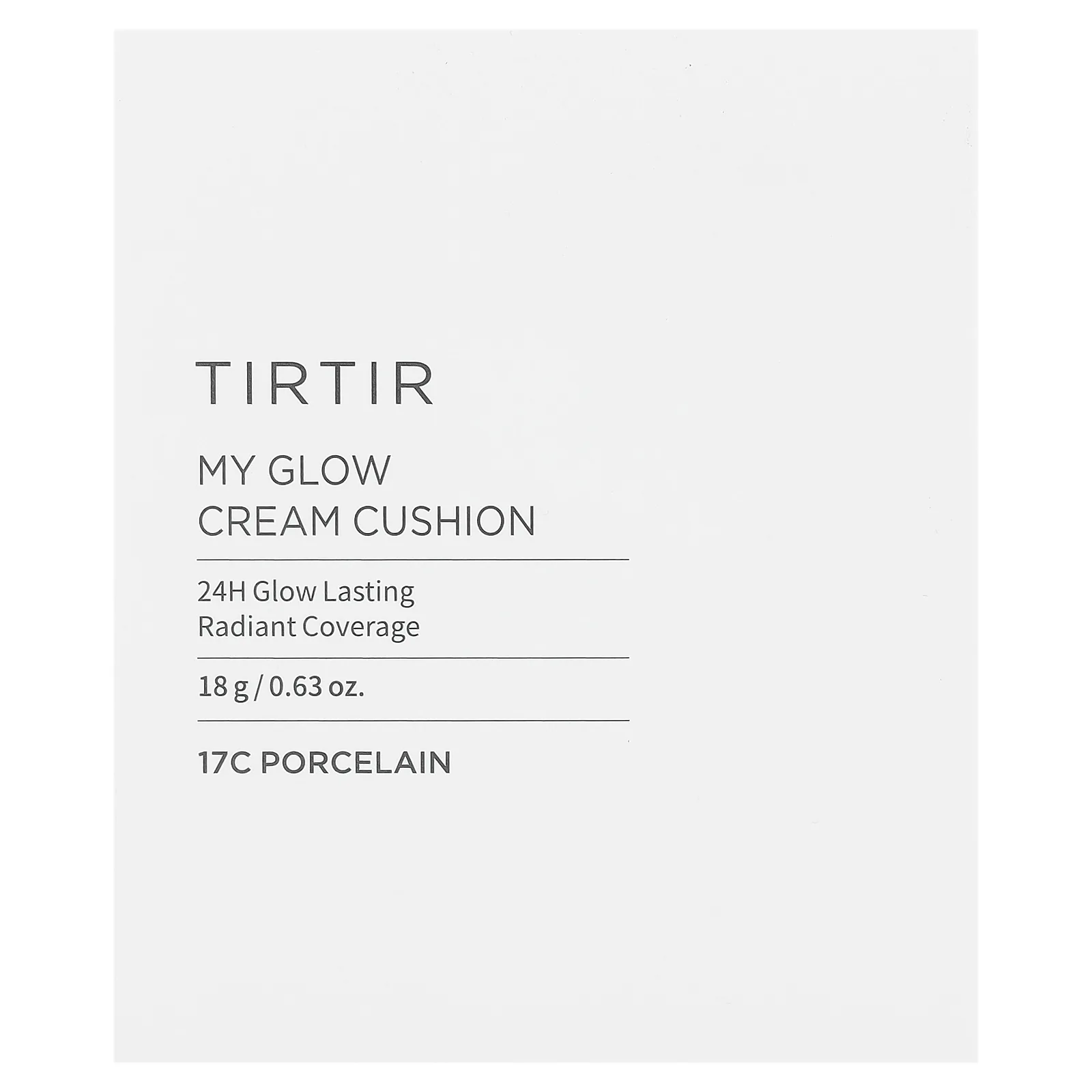 TIRTIR, My Glow, крем-стик для сияния кожи, оттенок 17C фарфоровый, 18 г (0,63 унции)