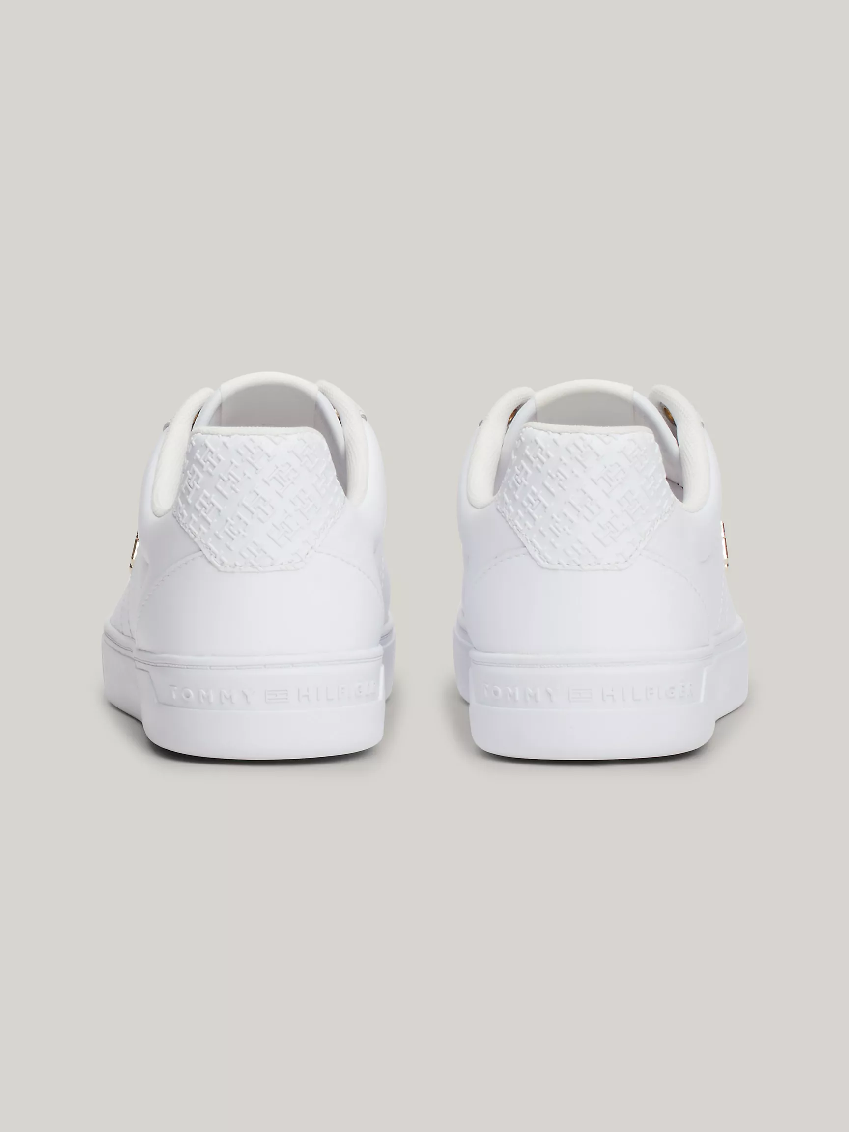 Женские кроссовки Tommy Hilfiger, Кожаные кеды с монограммной вставкой